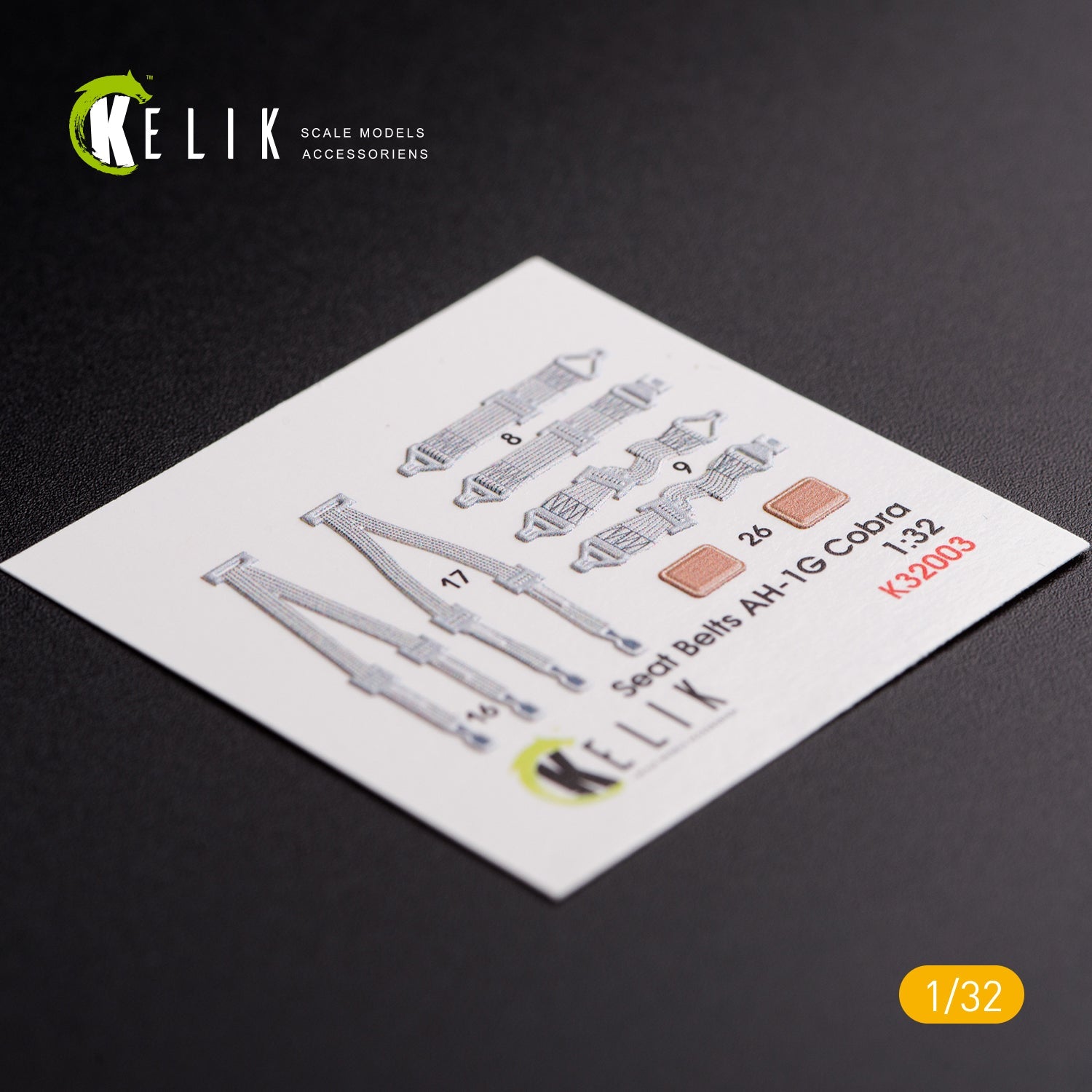 Kelik 1:32 AH-1G Cobra interior 3D decals for Icm kit Reskit