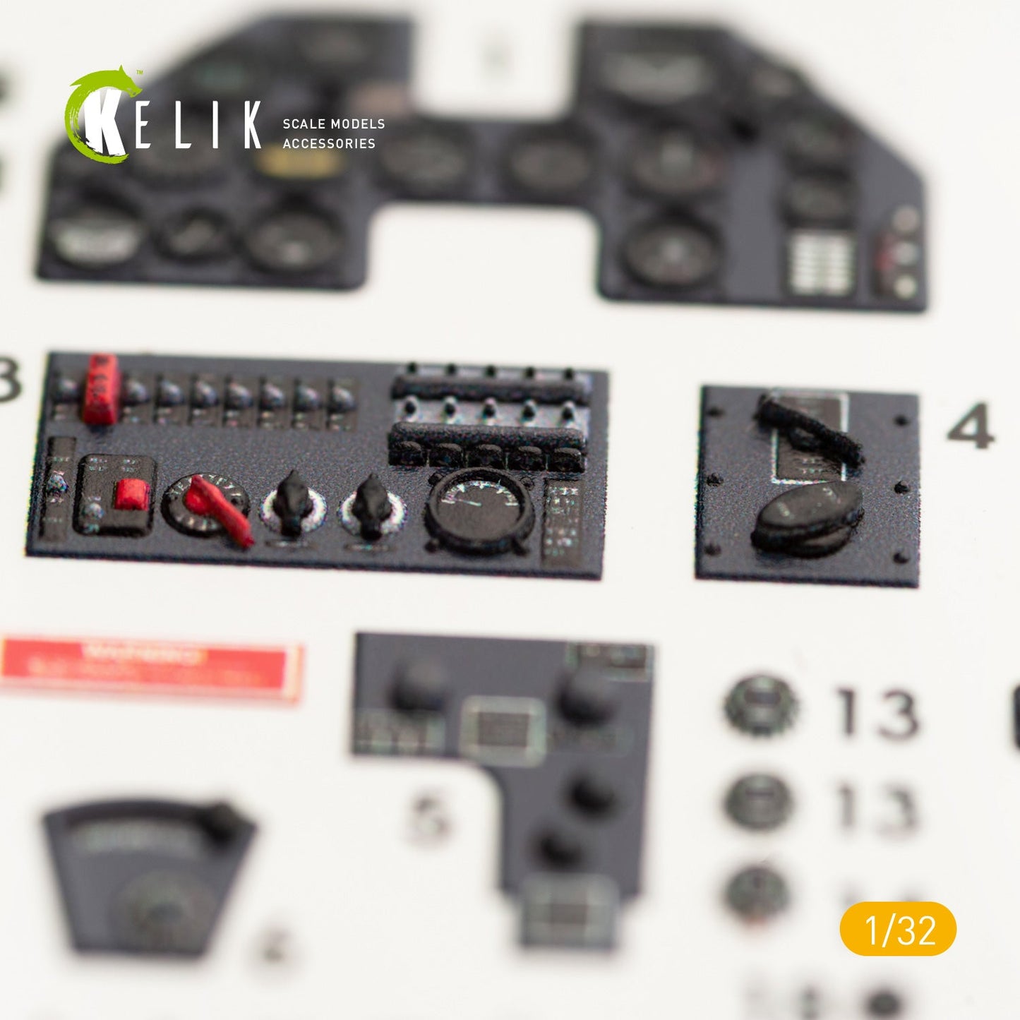 Kelik 1:32 P-40M interior 3D decals for Trumpeter kit Reskit