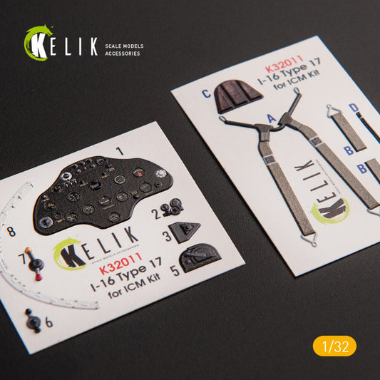 Kelik 1:32 I-16 type 17 - Interior 3D Decal for ICM kit Reskit