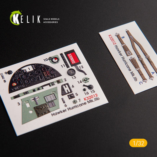 Kelik 1:32 Hawker Hurricane Mk.IIB - Interior 3D Decal for Revell kit Reskit