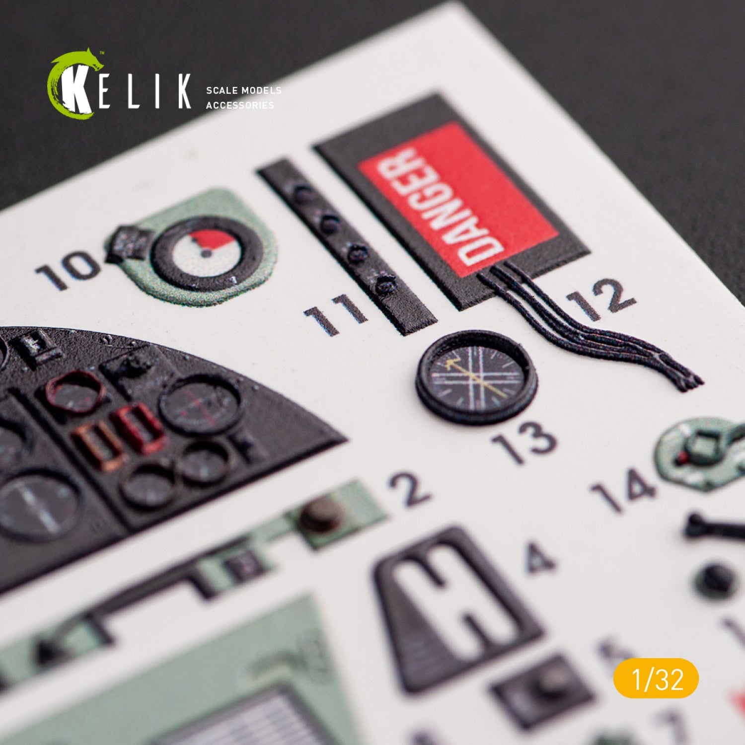 Kelik 1:32 Hawker Hurricane Mk.IIB - Interior 3D Decal for Revell kit Reskit