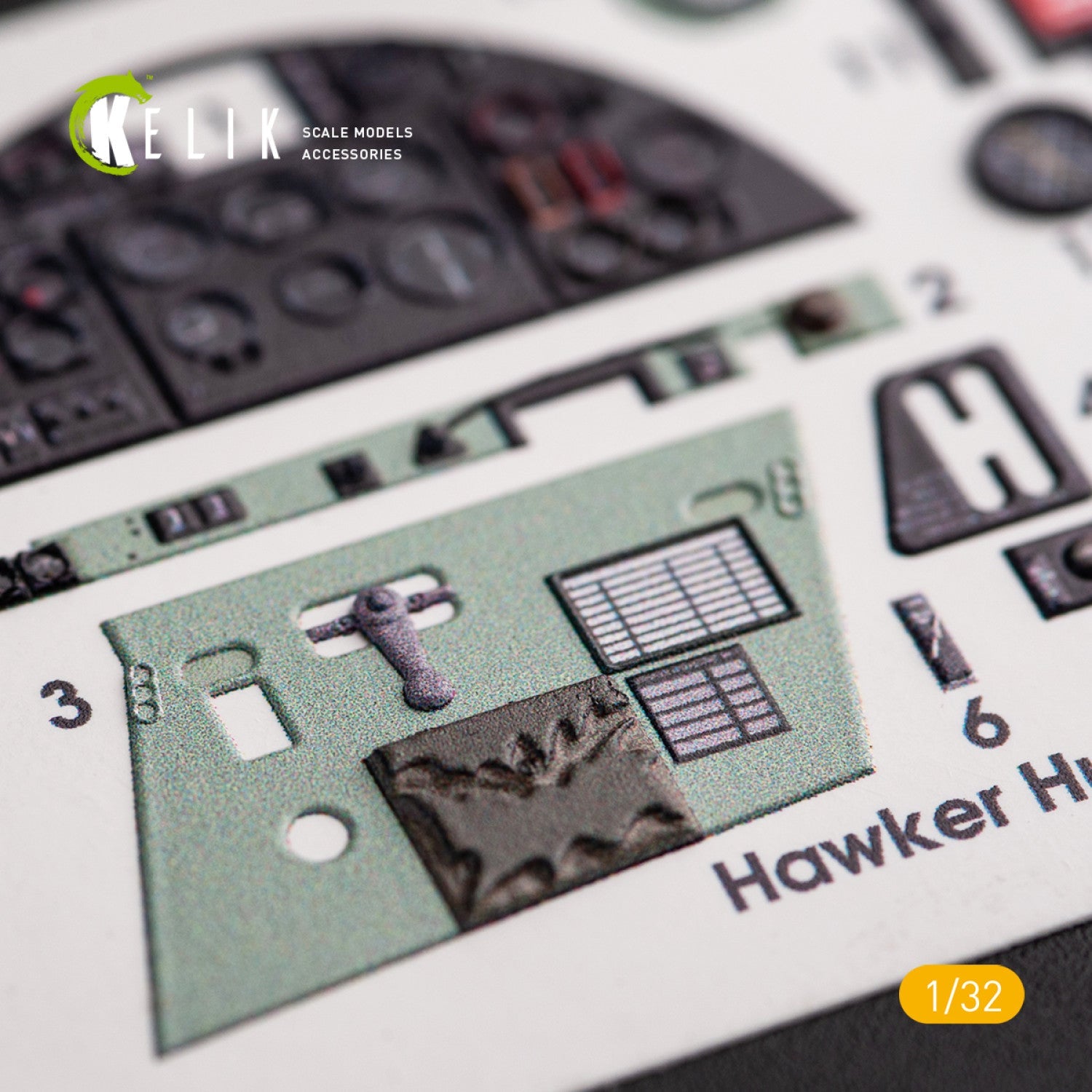 Kelik 1:32 Hawker Hurricane Mk.IIB - Interior 3D Decal for Revell kit Reskit