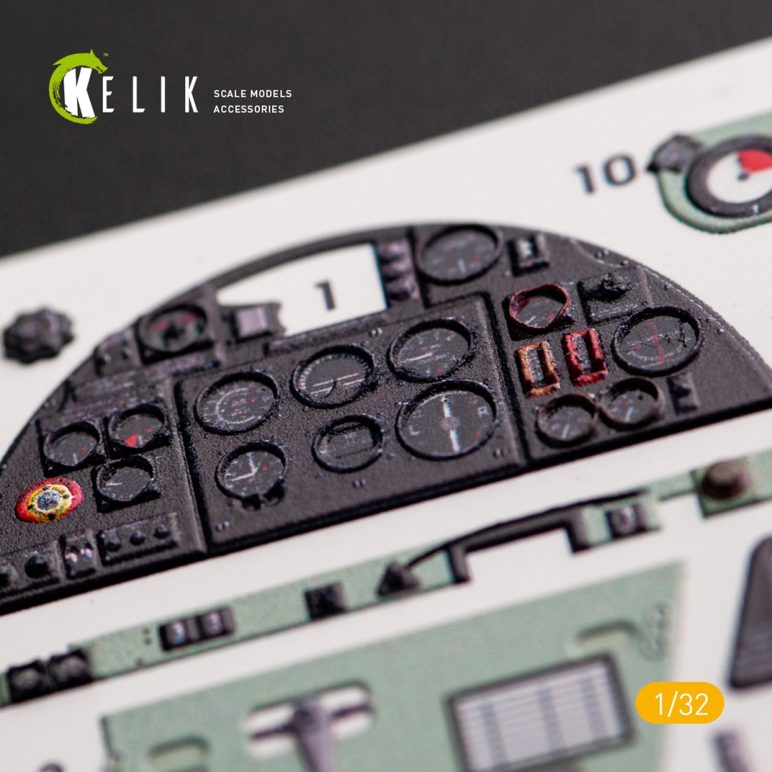 Kelik 1:32 Hawker Hurricane Mk.IIB - Interior 3D Decal for Revell kit Reskit