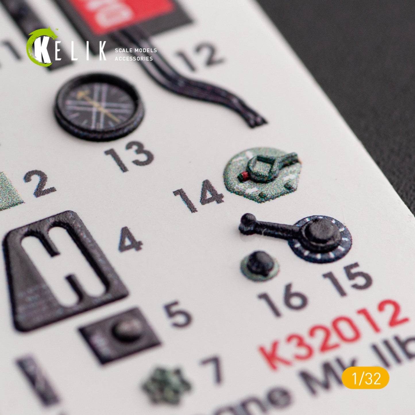 Kelik 1:32 Hawker Hurricane Mk.IIB - Interior 3D Decal for Revell kit Reskit