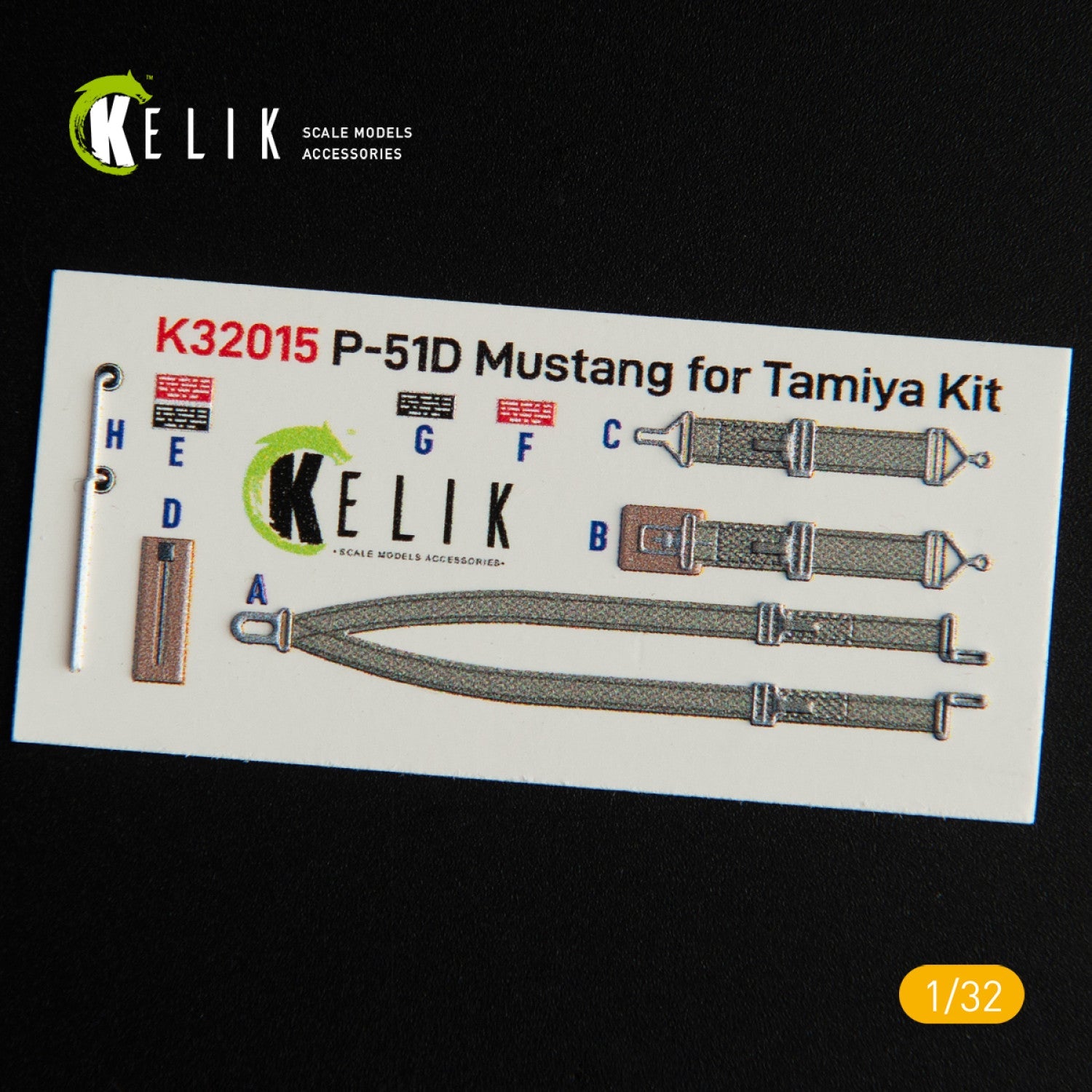 Kelik 1:32 P-51D Mustang - Interior 3D Decal for Tamiya kit Reskit