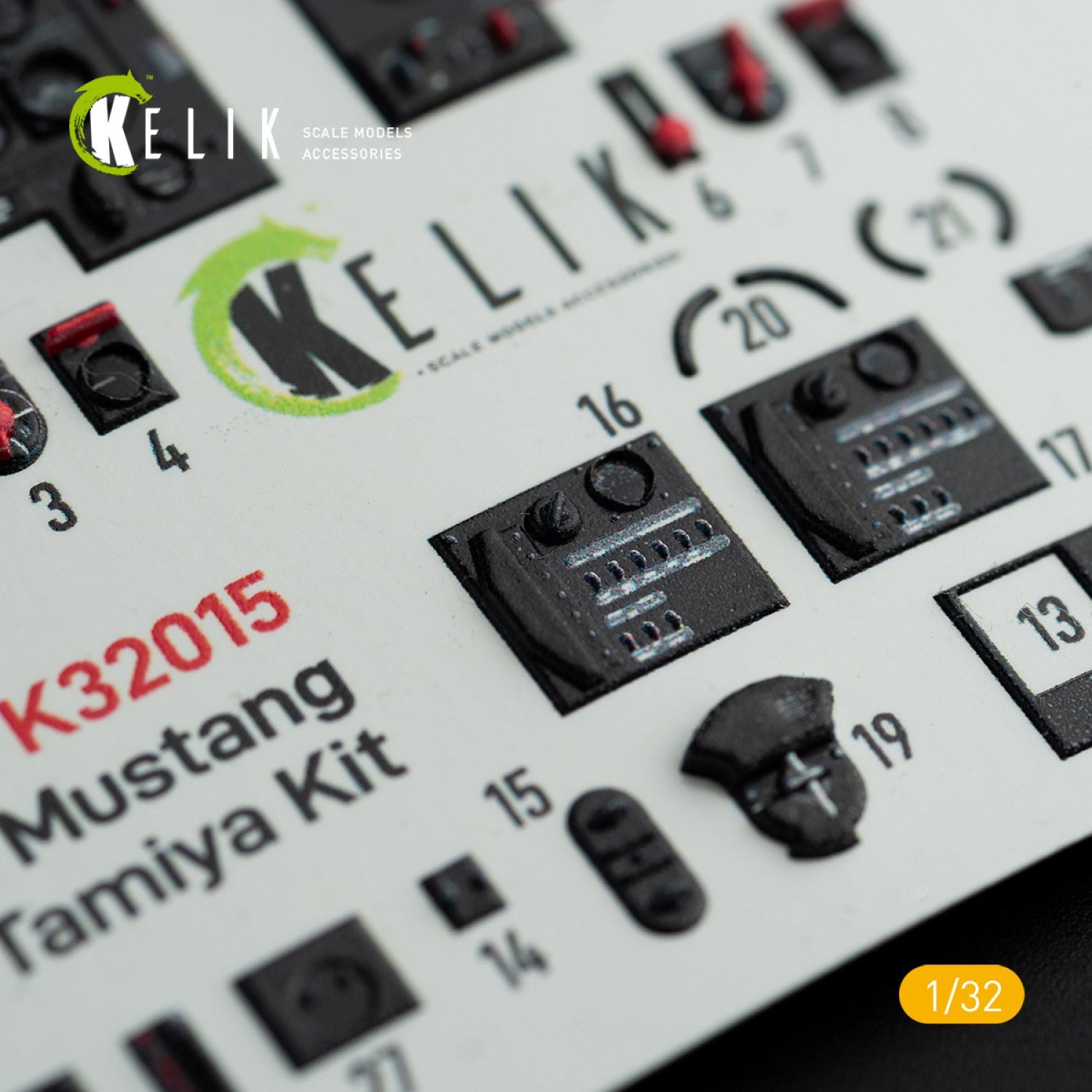 Kelik 1:32 P-51D Mustang - Interior 3D Decal for Tamiya kit Reskit