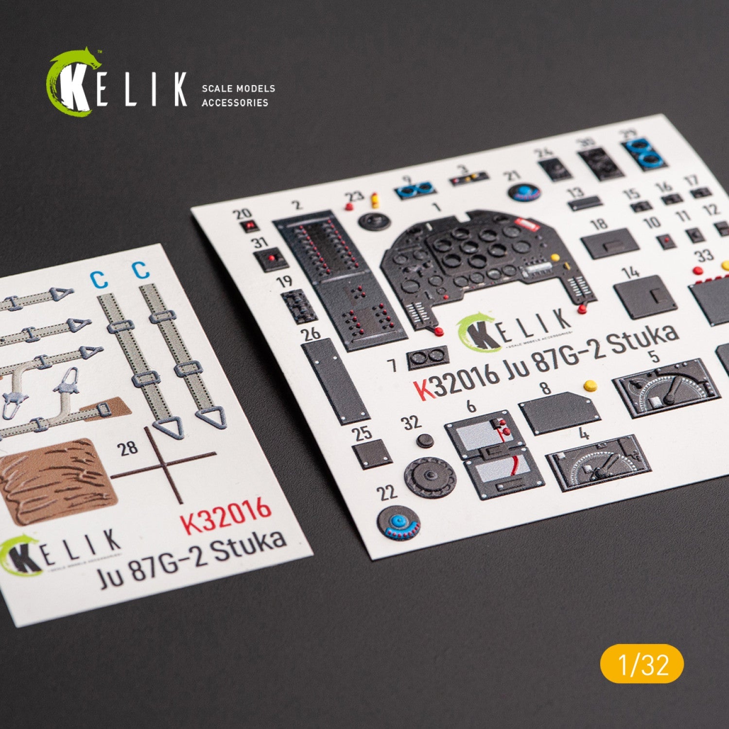 Kelik 1:32 Junkers Ju 87 D/G Stuka - Interior 3D Decal for Trumpeter kit Reskit