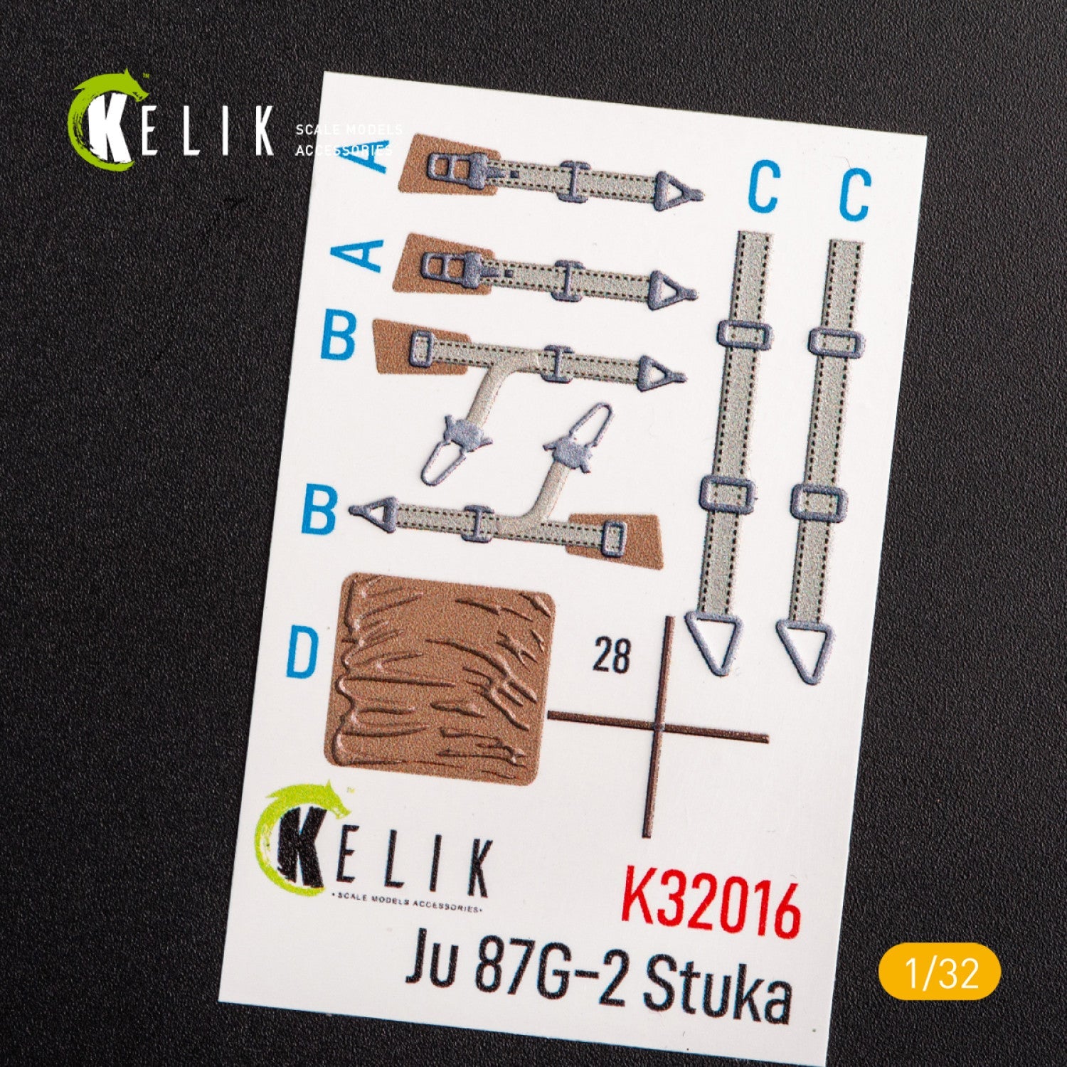 Kelik 1:32 Junkers Ju 87 D/G Stuka - Interior 3D Decal for Trumpeter kit Reskit