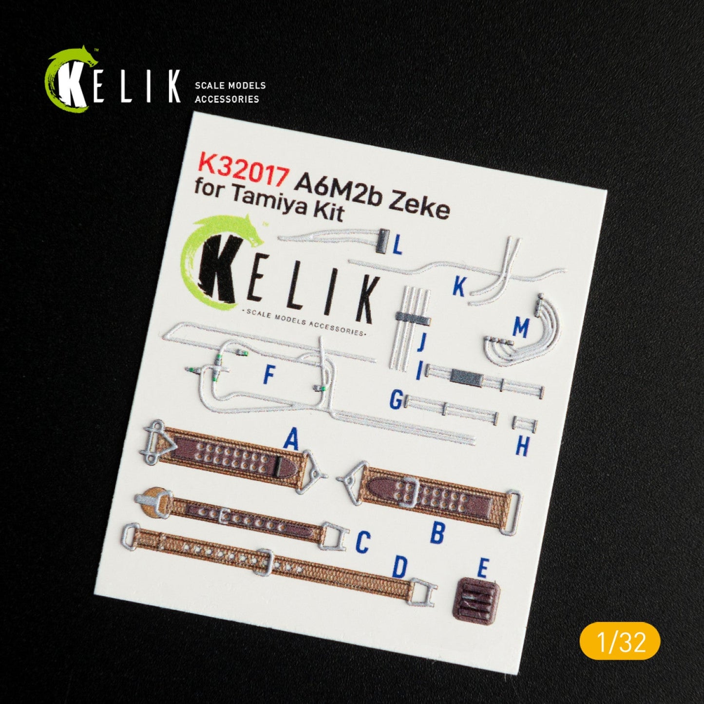 Kelik 1:32 A6M2B Zeke - Interior 3D Decal for Tamiya kit Reskit
