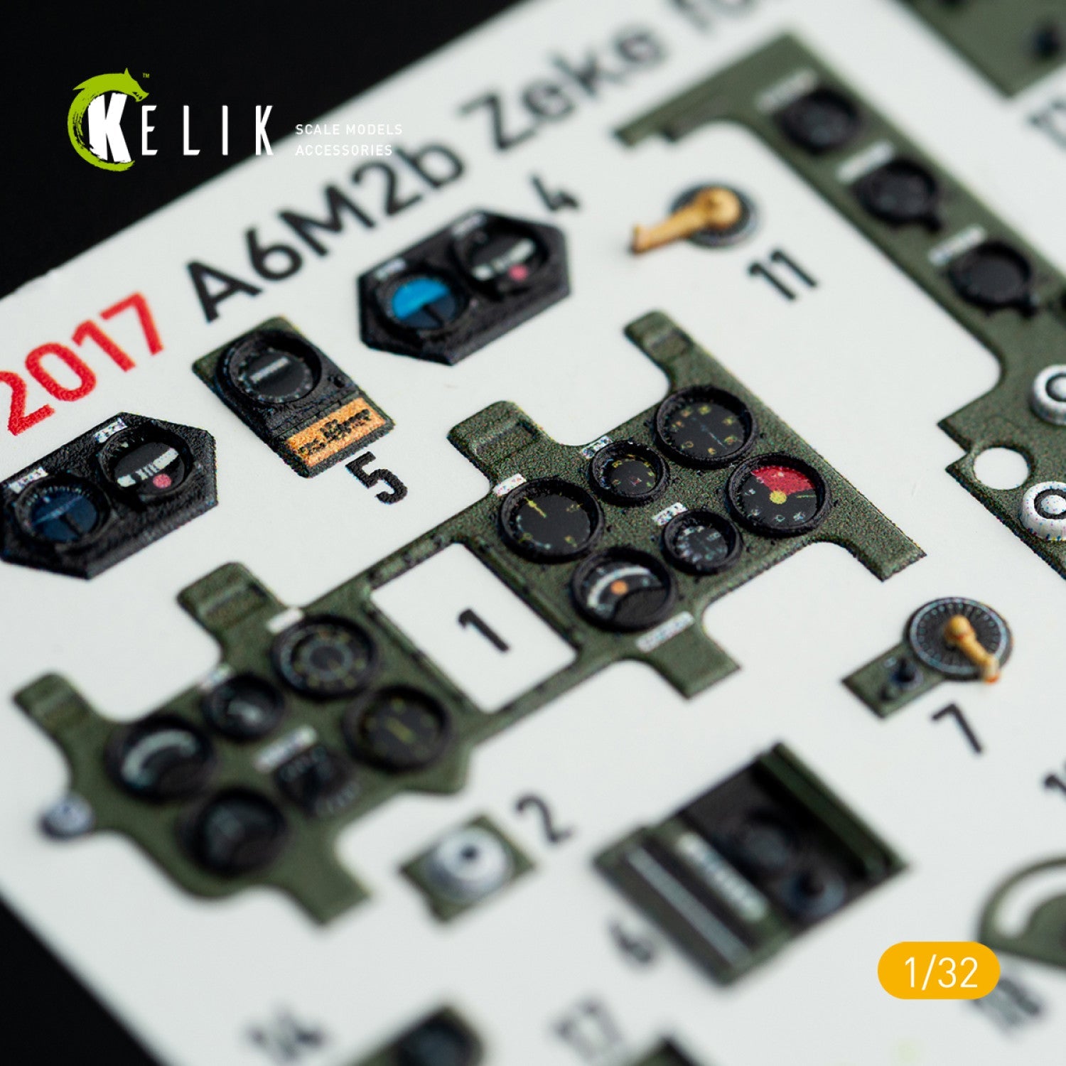 Kelik 1:32 A6M2B Zeke - Interior 3D Decal for Tamiya kit Reskit