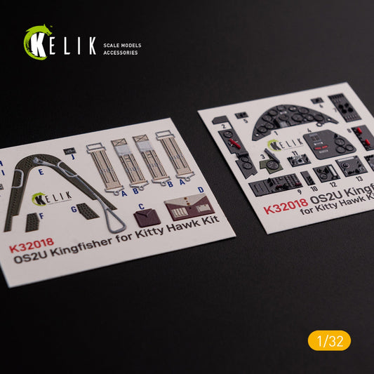 Kelik 1:32 OS2U Kingfisher - Interior 3D Decal for Kitty Hawk/Zimi models kit Reskit