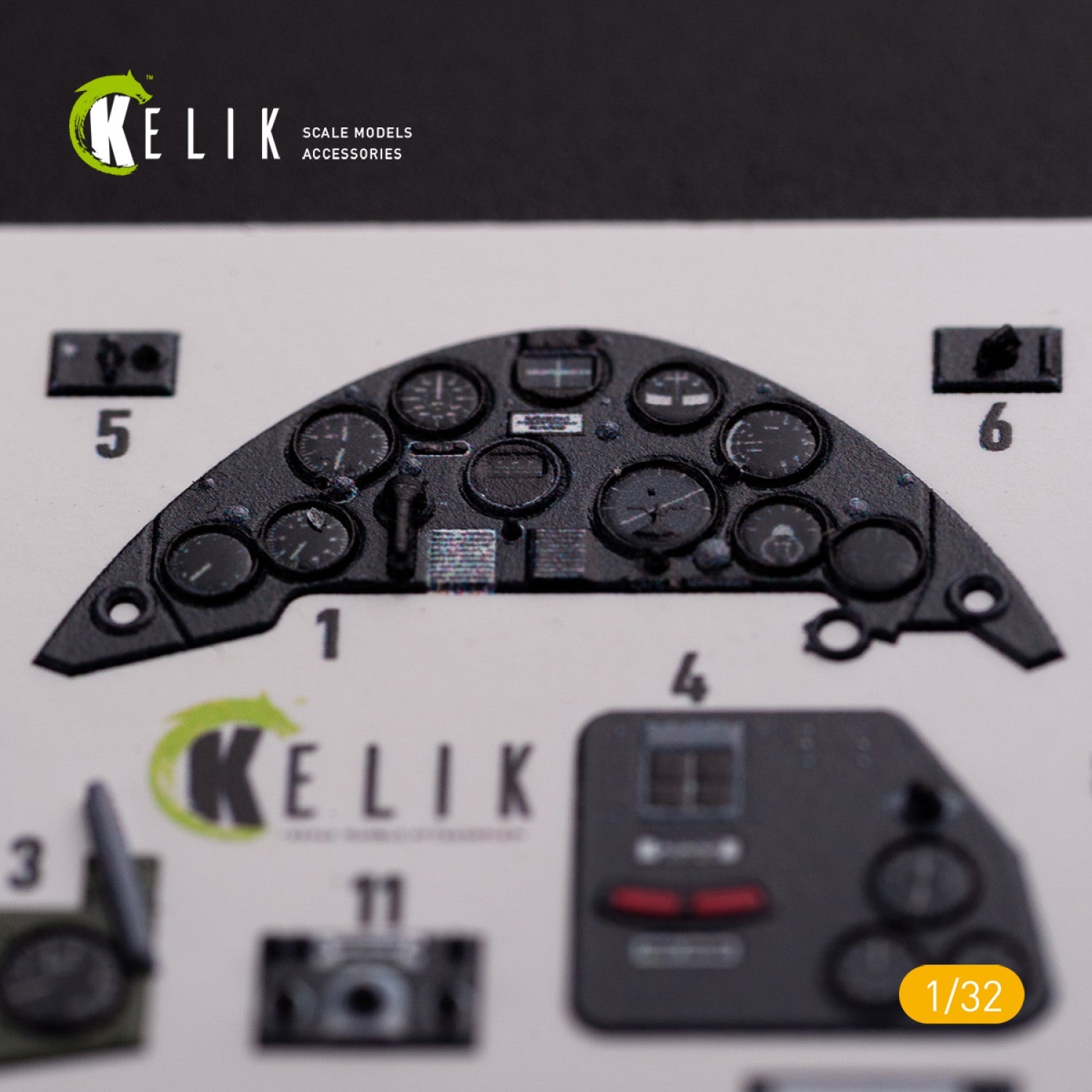 Kelik 1:32 OS2U Kingfisher - Interior 3D Decal for Kitty Hawk/Zimi models kit Reskit