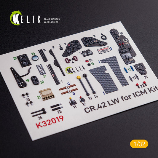Kelik 1:32 CR.42 LW - Interior 3D Decal for ICM kit Reskit