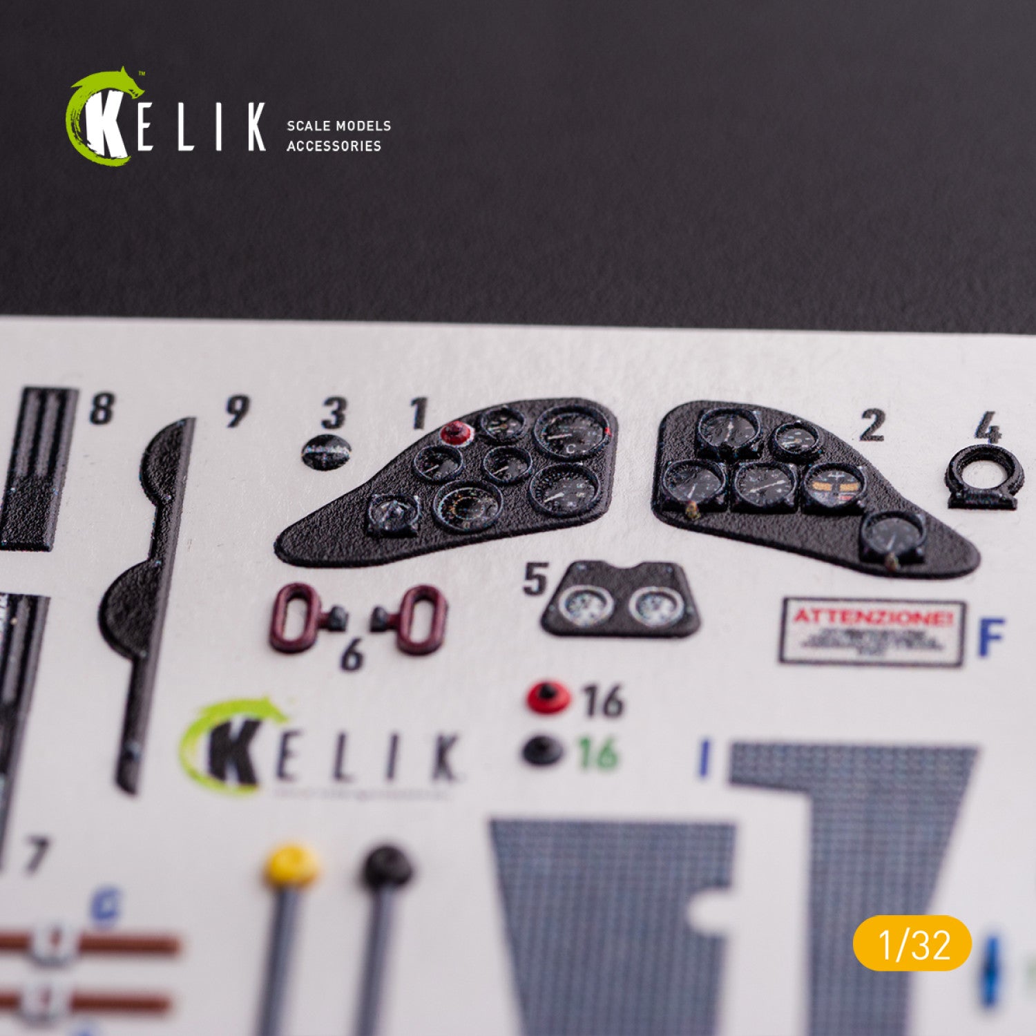 Kelik 1:32 CR.42 LW - Interior 3D Decal for ICM kit Reskit