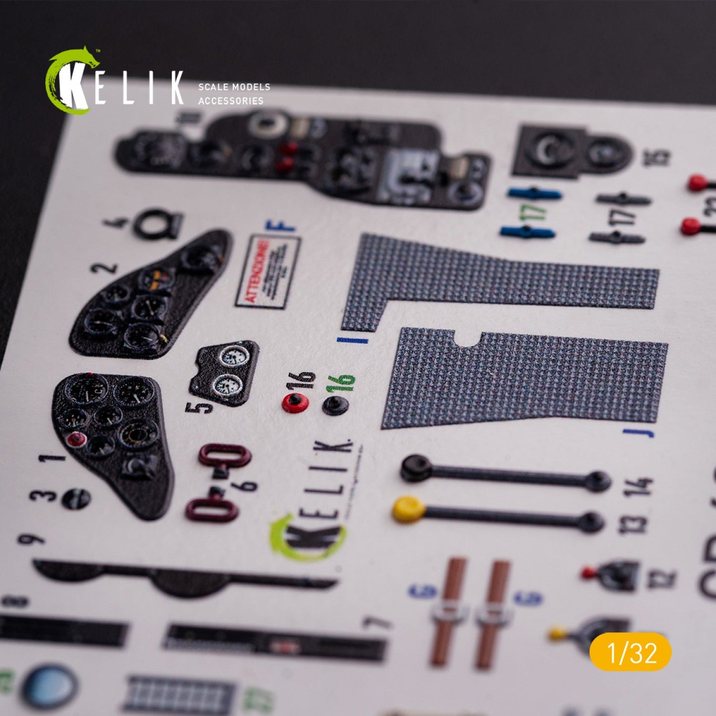 Kelik 1:32 CR.42 LW - Interior 3D Decal for ICM kit Reskit