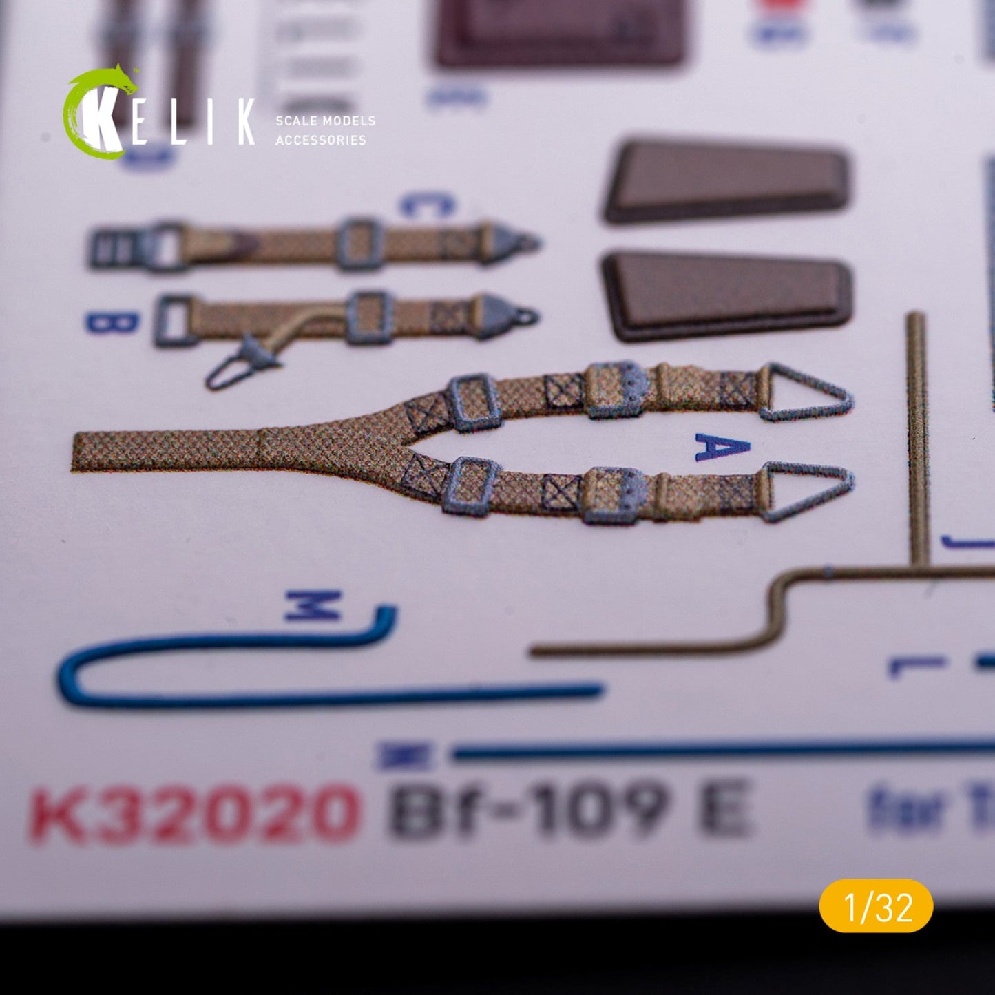 Kelik 1:32 BF-109 E - Interior 3D Decal with 3D printed parts for Trumpeter kit Reskit