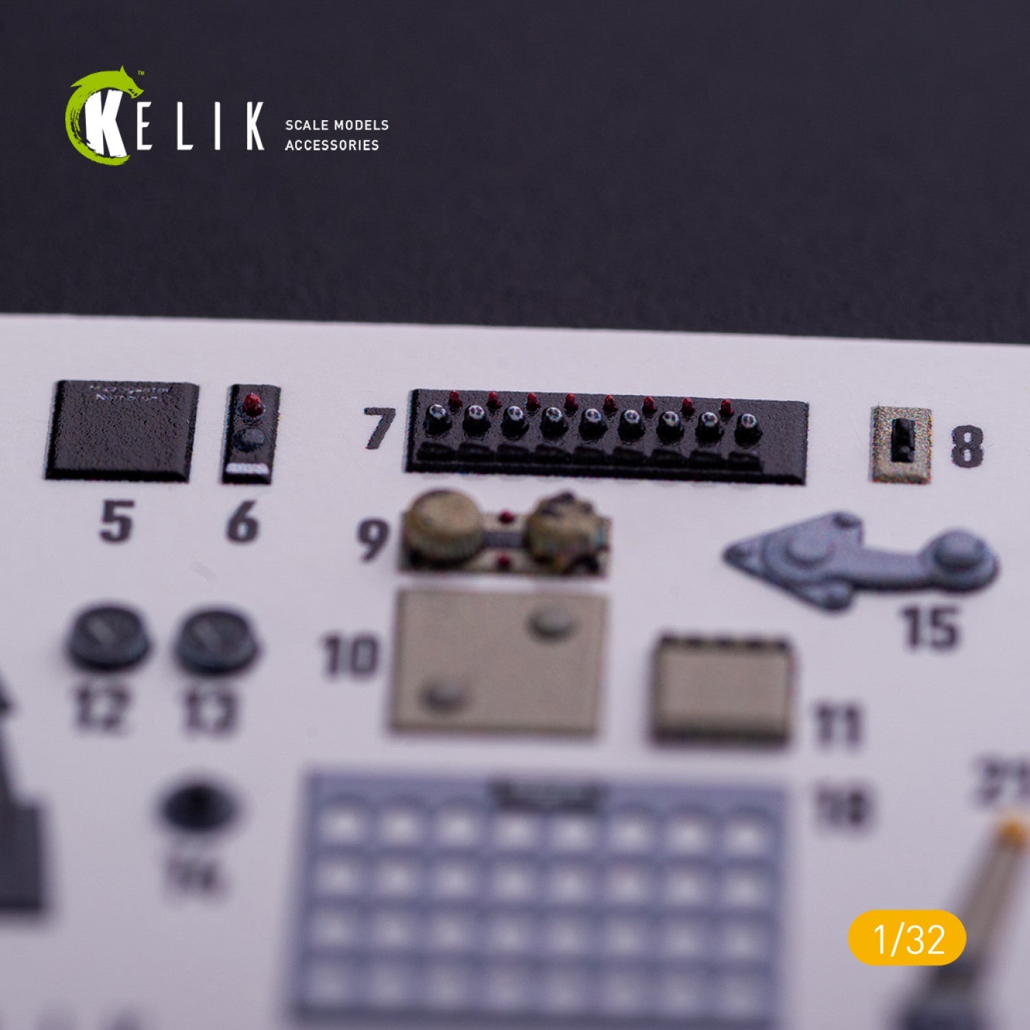 Kelik 1:32 BF-109 E - Interior 3D Decal with 3D printed parts for Trumpeter kit Reskit
