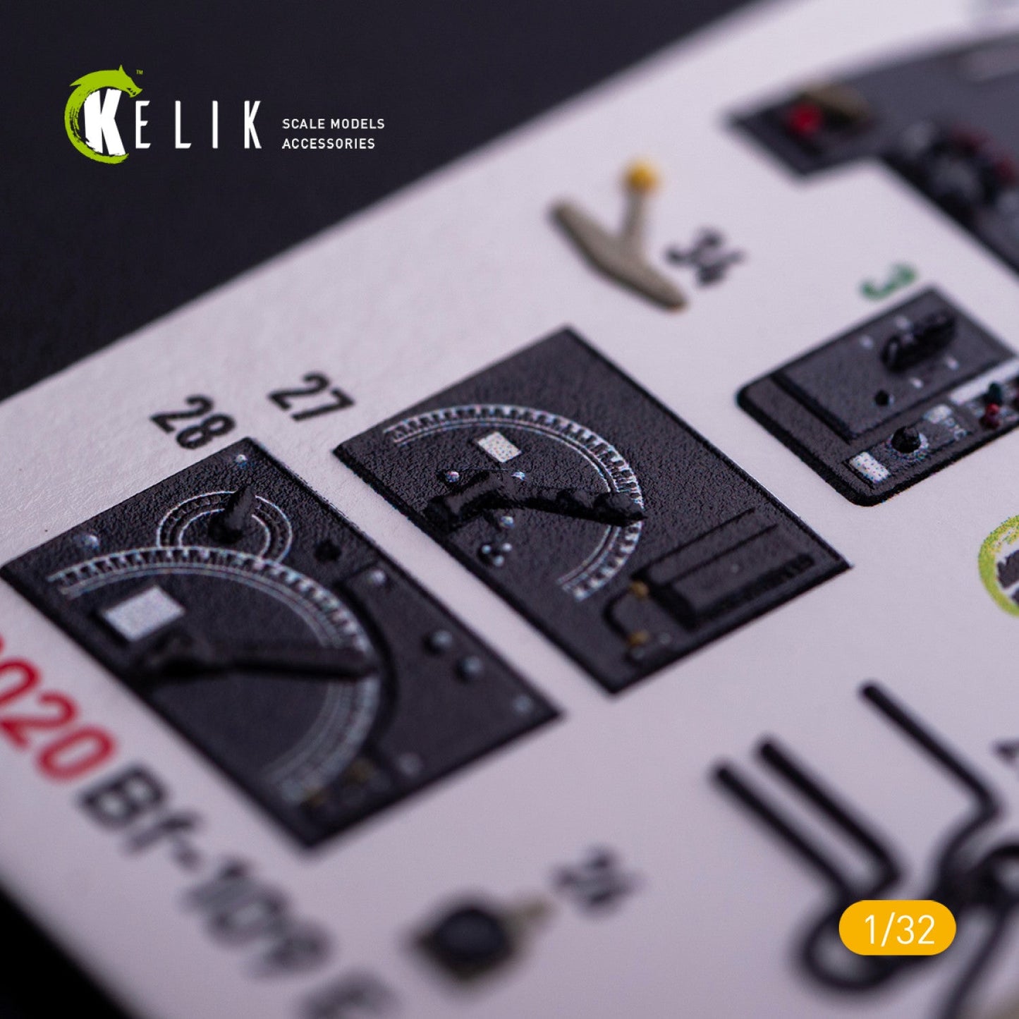 Kelik 1:32 BF-109 E - Interior 3D Decal with 3D printed parts for Trumpeter kit Reskit