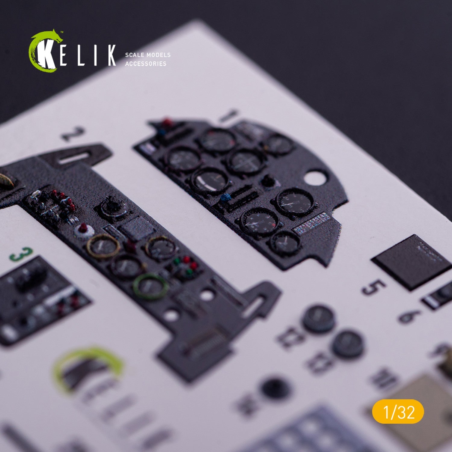 Kelik 1:32 BF-109 E - Interior 3D Decal with 3D printed parts for Trumpeter kit Reskit