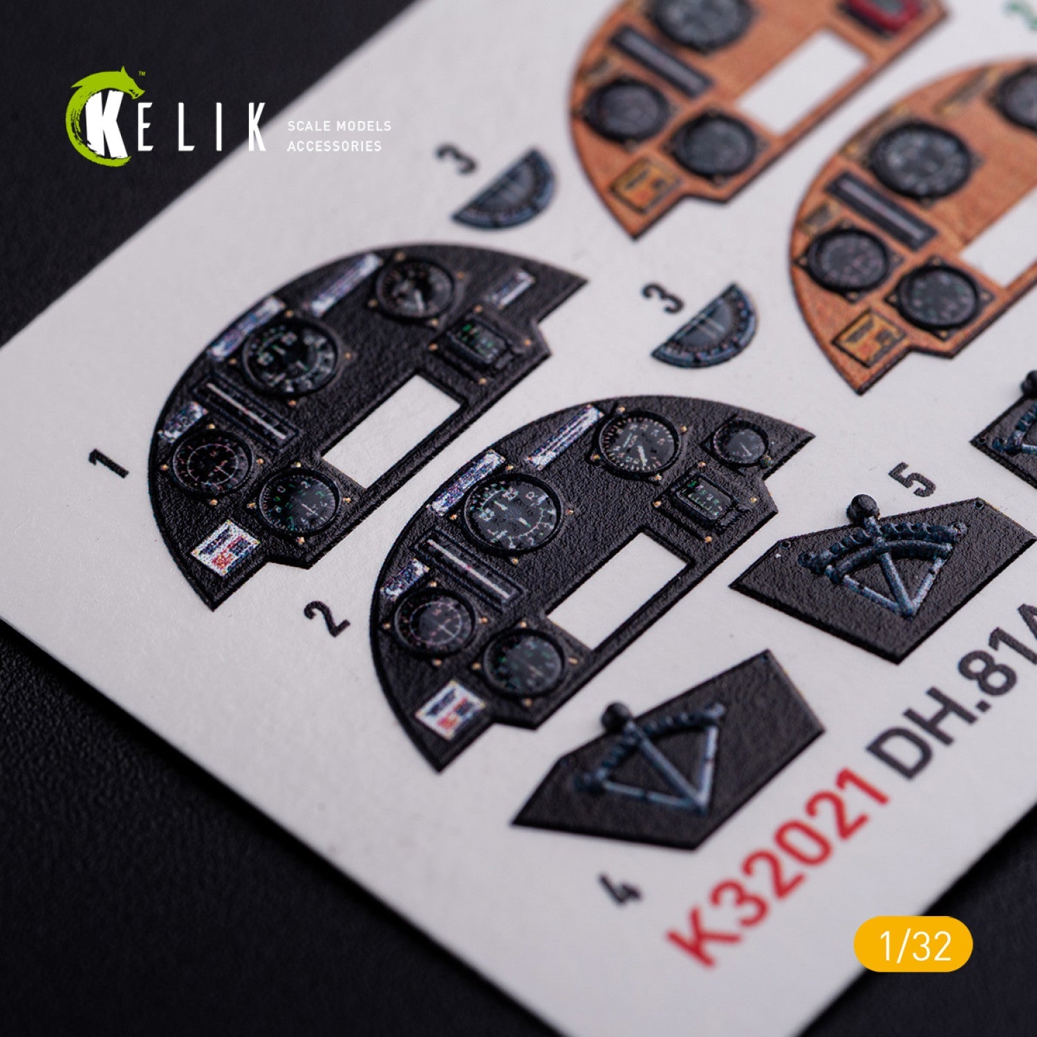 Kelik 1:32 DH.81A Tiger Moth - Interior 3D Decal for ICM kit Reskit