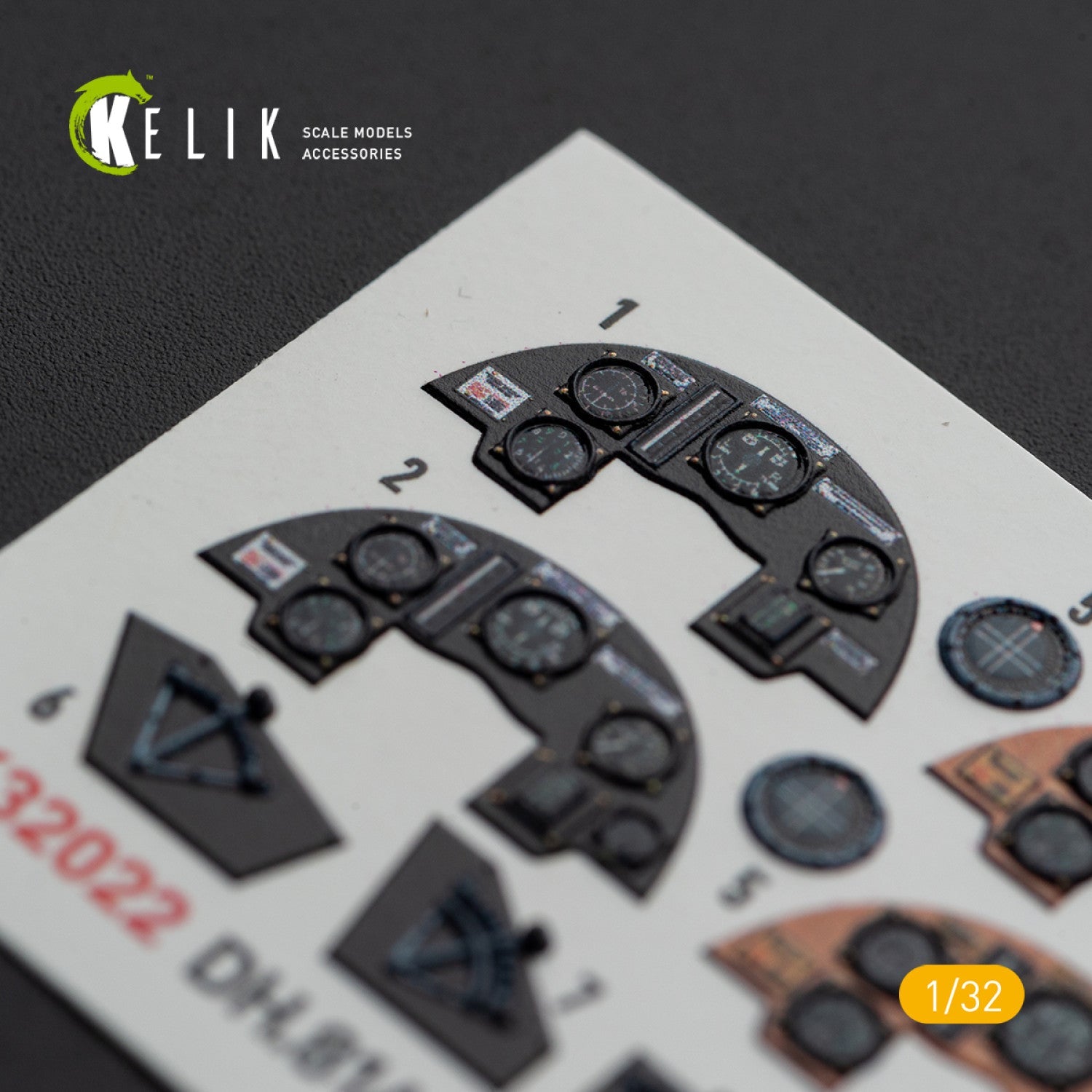 Kelik 1:32 DH.81A Tiger Moth - Interior 3D Decal with 3D printed parts for ICM kit Reskit