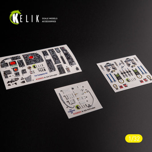 Kelik 1:32 A-6A Intruder - interior 3D decals for Trumpeter kit Reskit