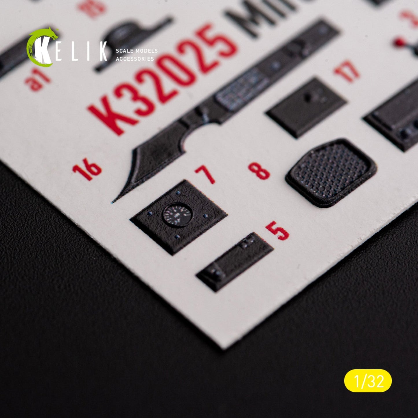 Kelik 1:32 Mirage 2000D/N - interior 3D decals for Kitty Hawk/Zimi models kit Reskit