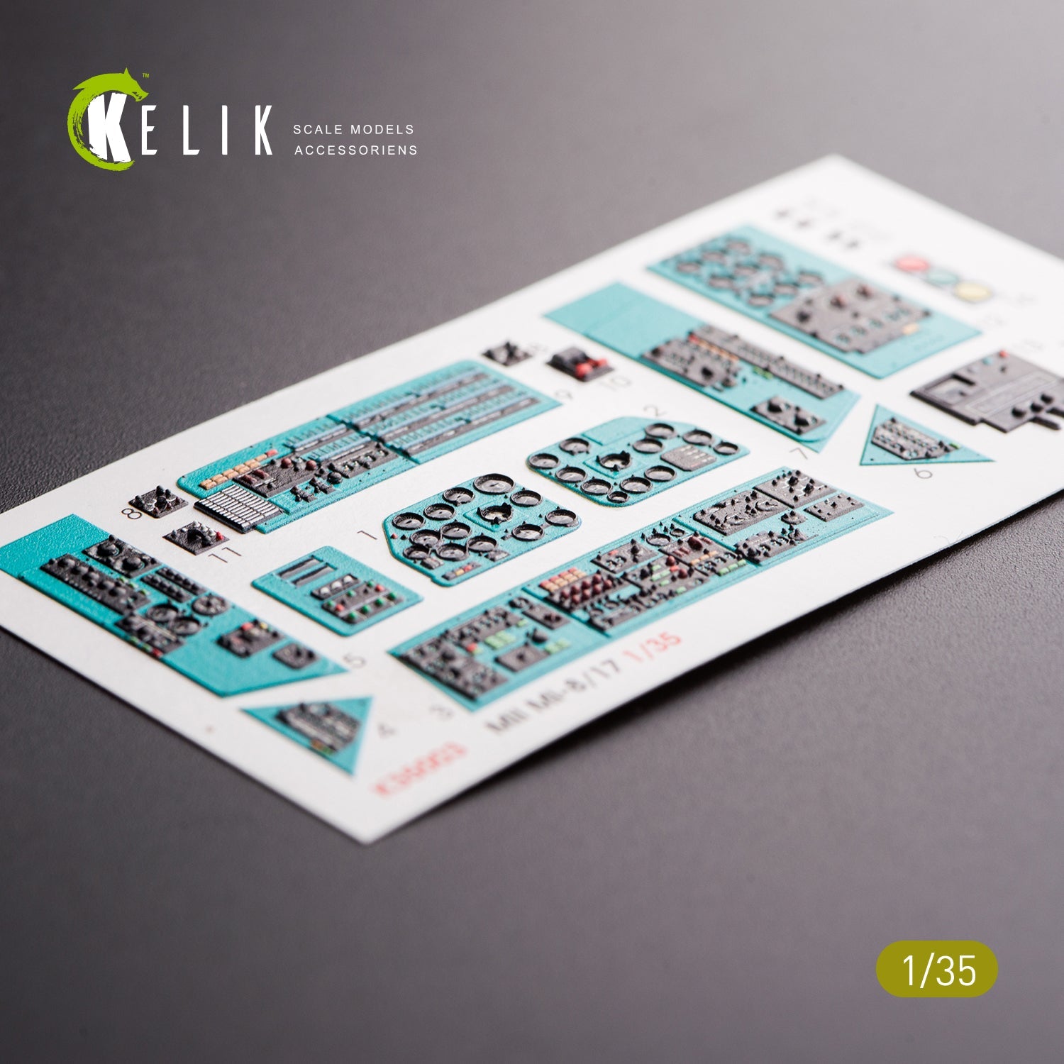 Kelik 1:35 MI-8MT/MI-17 interior 3D decals for Trumpeter kit Reskit