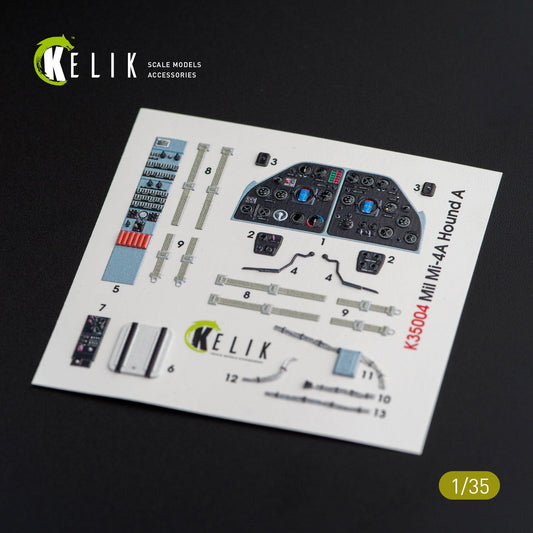 Kelik 1:35 MI-4 interior 3D decals for Trumpeter kit Reskit