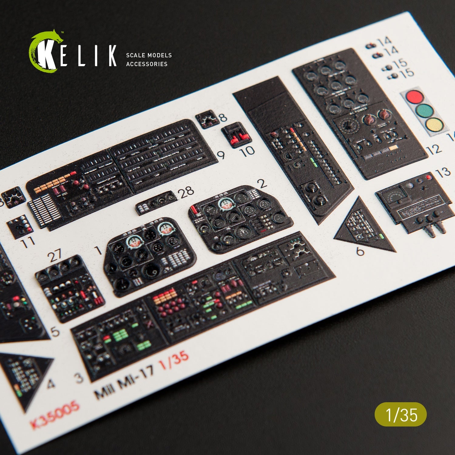Kelik 1:35 Mi-17 NATO (Black version) interior 3D decals for Trumpeter Reskit