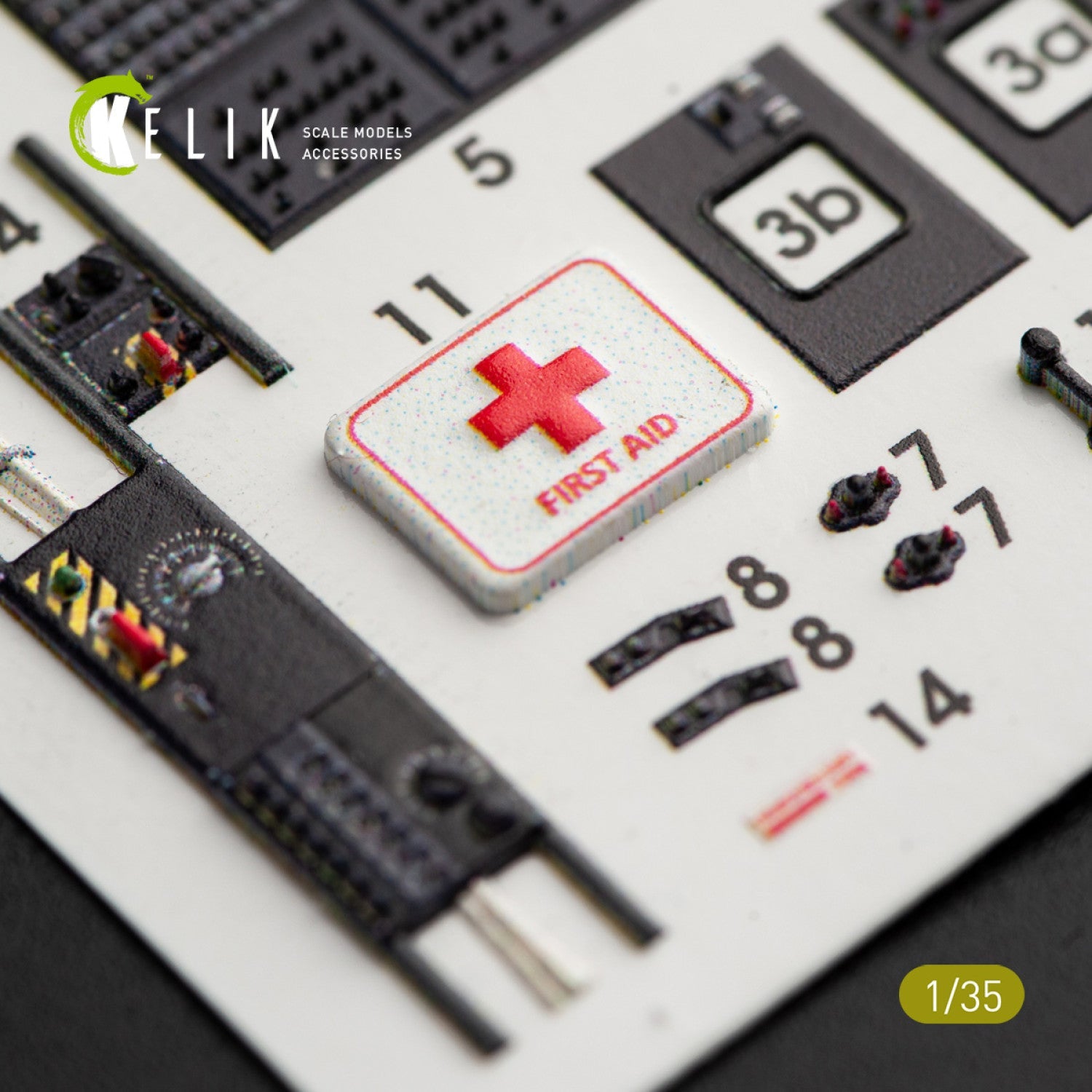 Kelik 1:35 CH-54A "Tarhe" interior 3D decals for ICM kit Reskit
