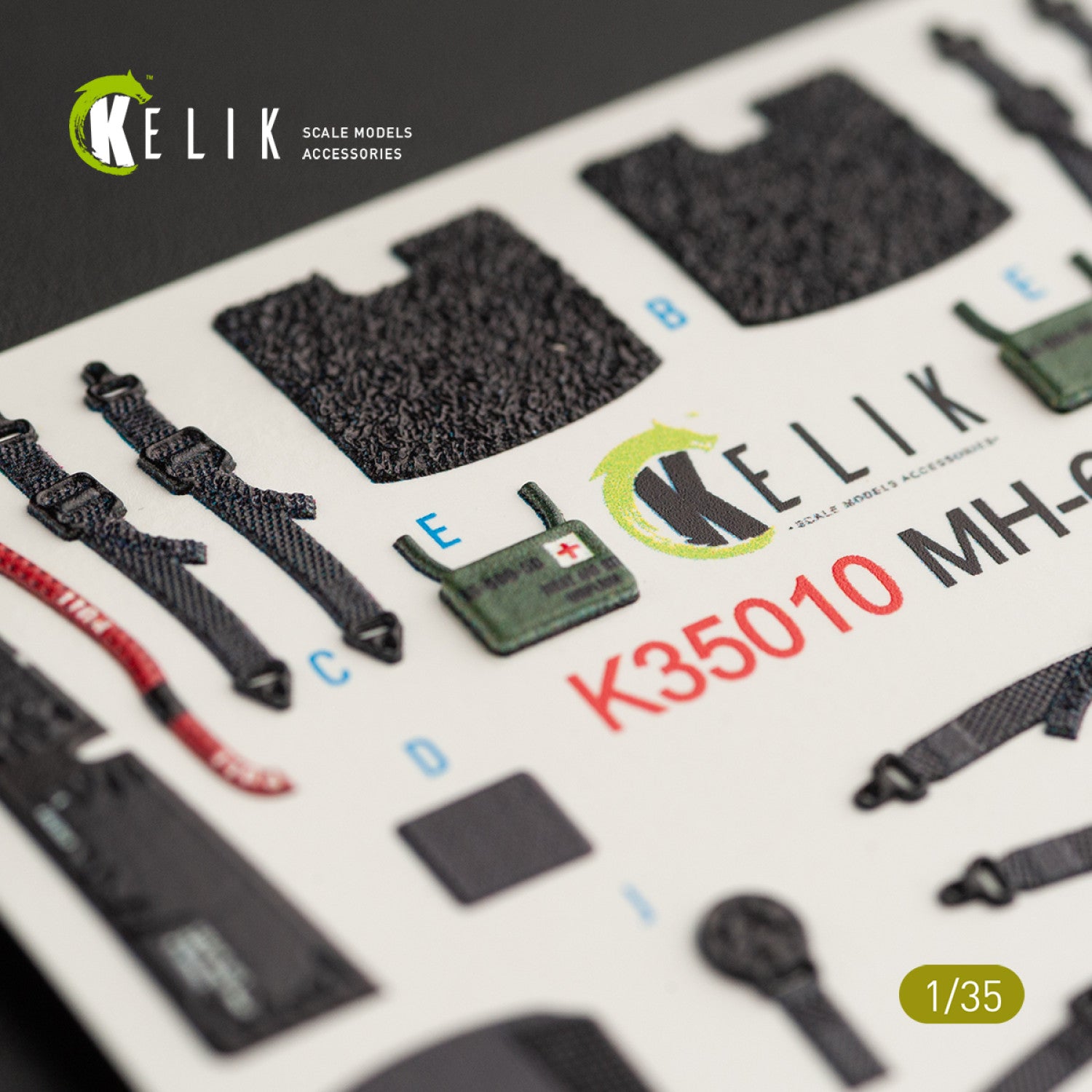 Kelik 1:35 MH-60L Black Hawk interior 3D decals for Kitty Hawk / Zimimodel Reskit
