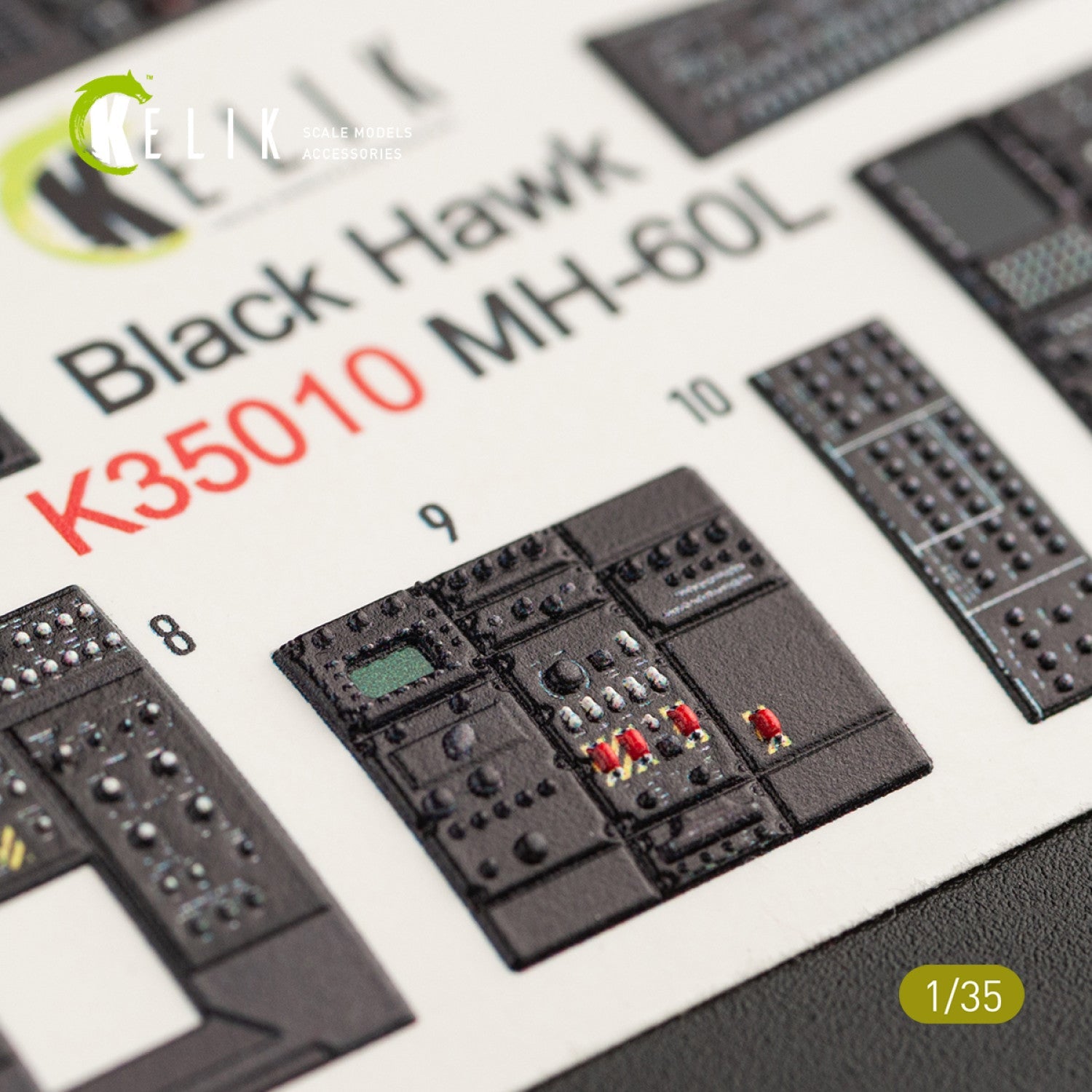 Kelik 1:35 MH-60L Black Hawk interior 3D decals for Kitty Hawk / Zimimodel Reskit