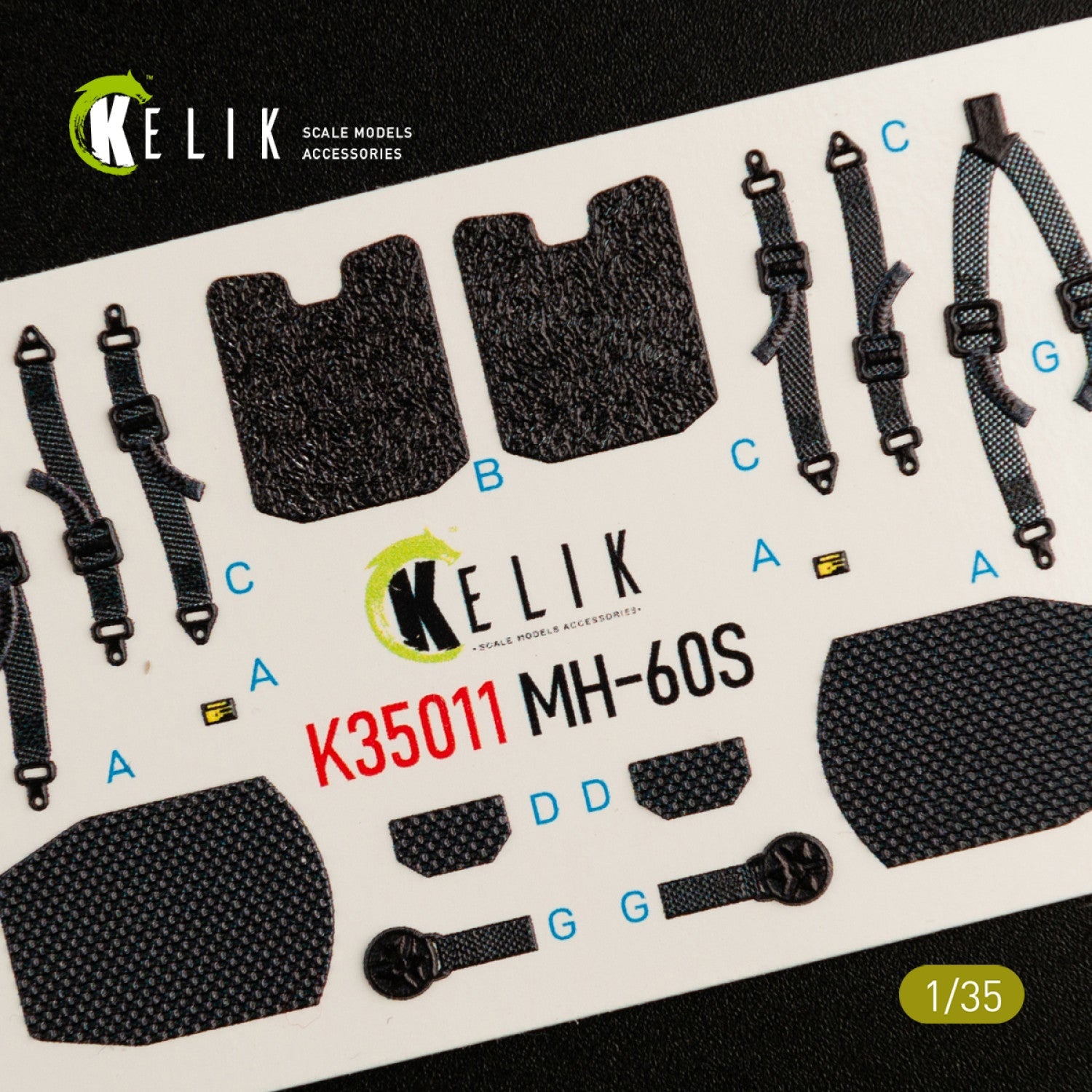 Kelik 1:35 MH-60S Knight Hawk interior 3D decals for Kitty Hawk / Zimimodel Reskit