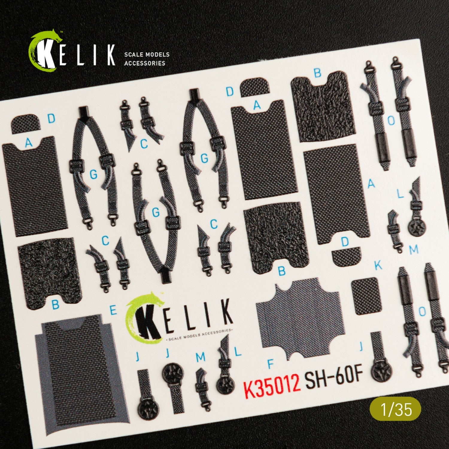 Kelik 1:35 SH-60F Ocean Hawk interior 3D decals for Kitty Hawk / Zimimodel Reskit