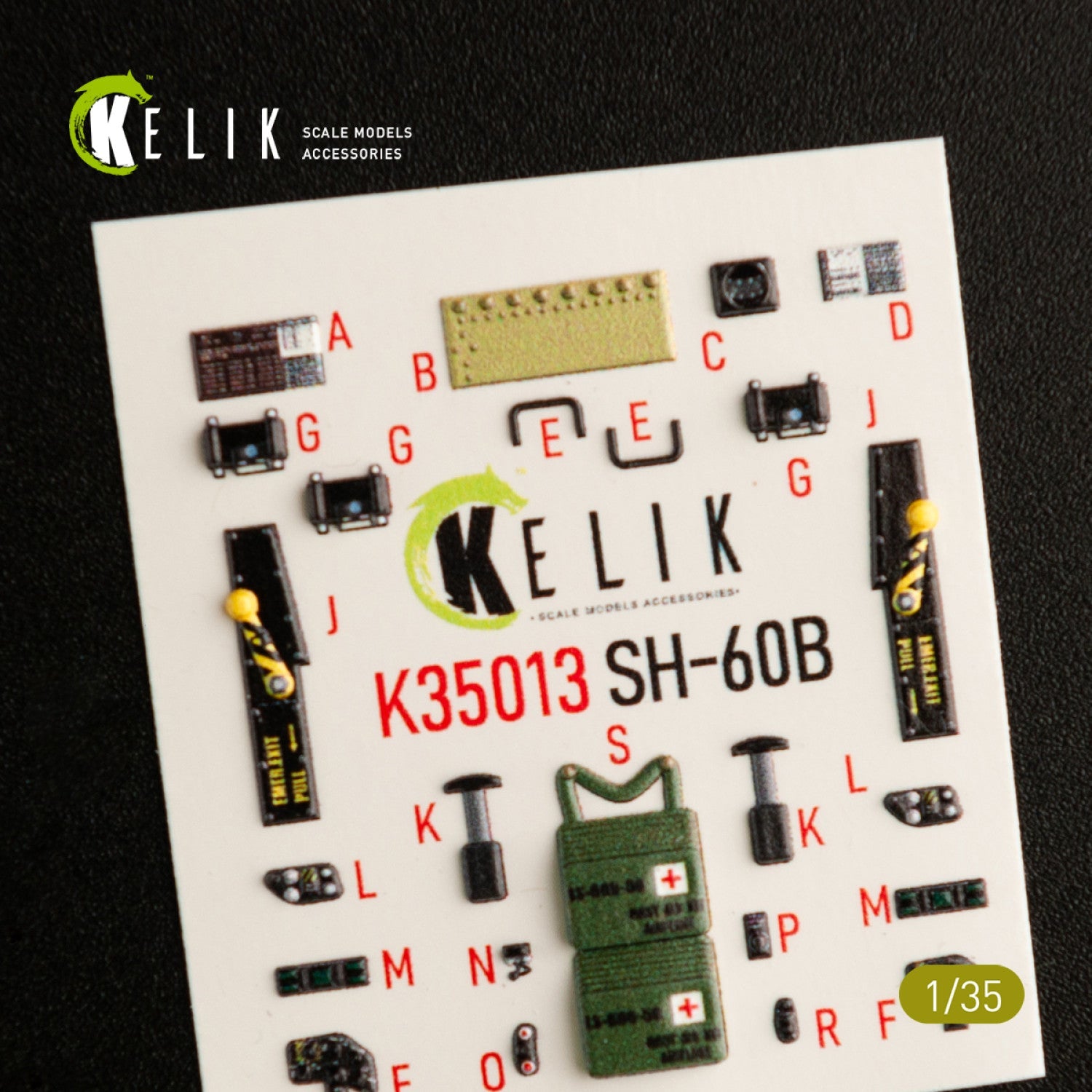 Kelik 1:35 SH-60B interior 3D decals for Kitty Hawk / Zimimodel Reskit