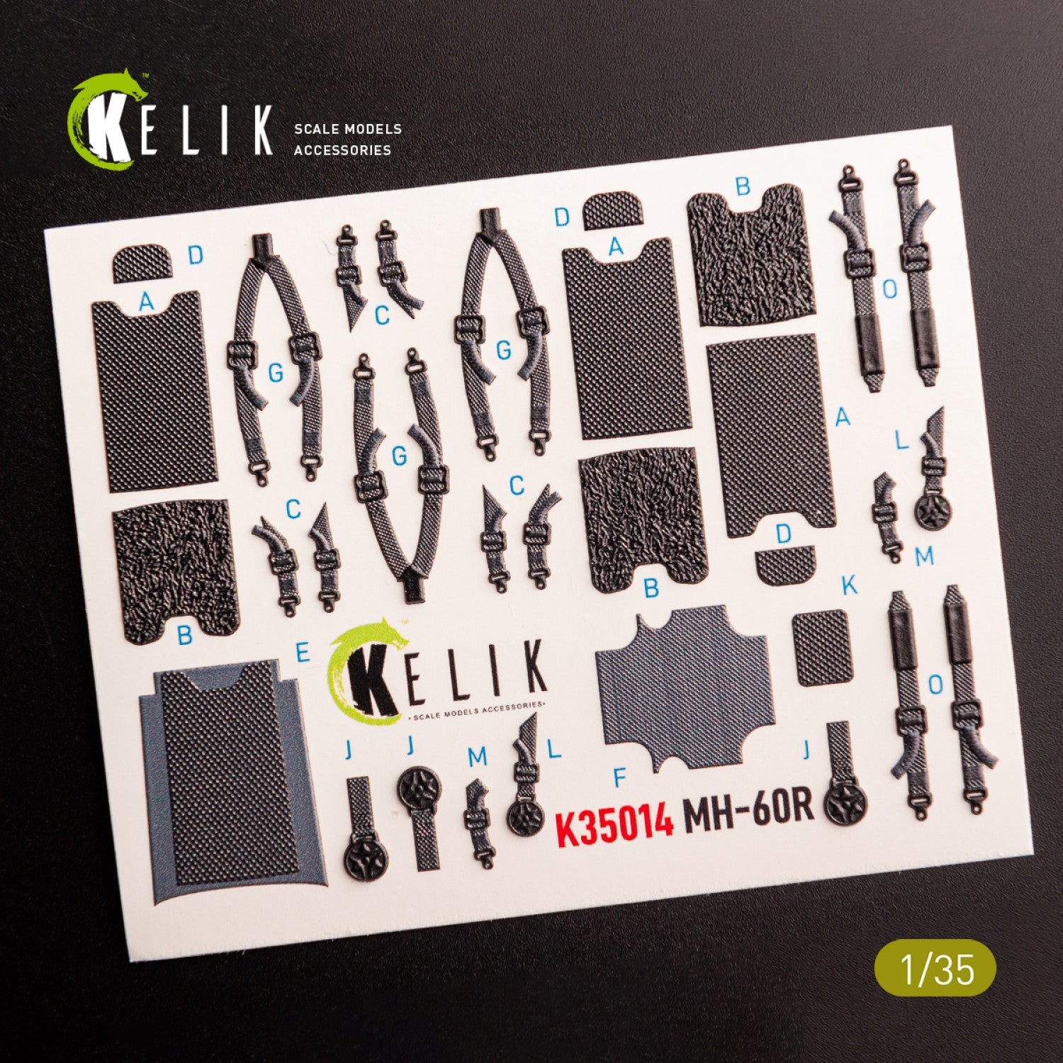 Kelik 1:35 MH-60R interior 3D decals for Kitty Hawk kit Reskit