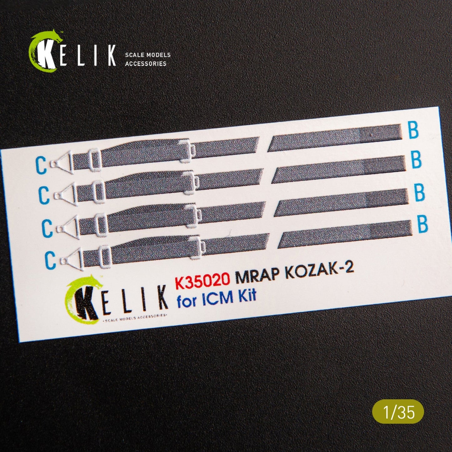 Kelik 1:35 Kozak-2 Ukrainian MRAP 3D decals for ICM kit Reskit