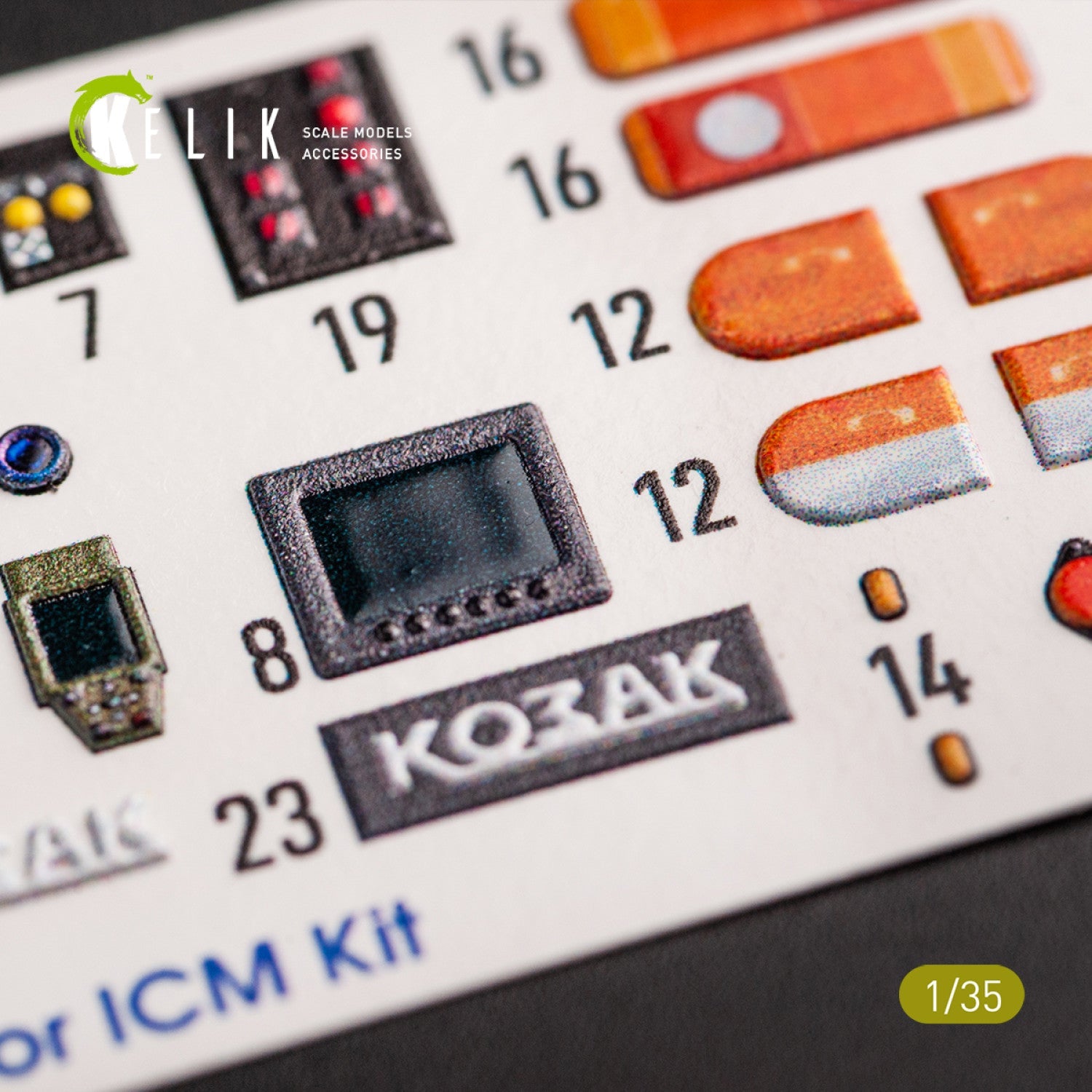 Kelik 1:35 Kozak-2 Ukrainian MRAP 3D decals for ICM kit Reskit