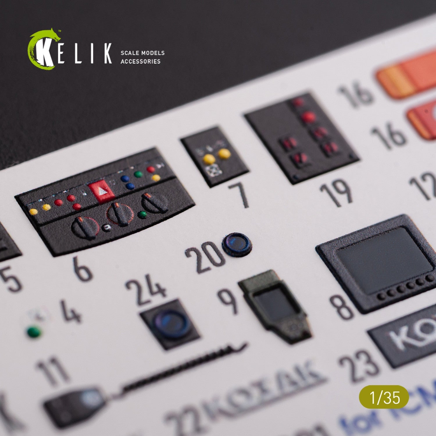 Kelik 1:35 Kozak-001 Ukrainian MRAP 3D decals for ICM kit Reskit