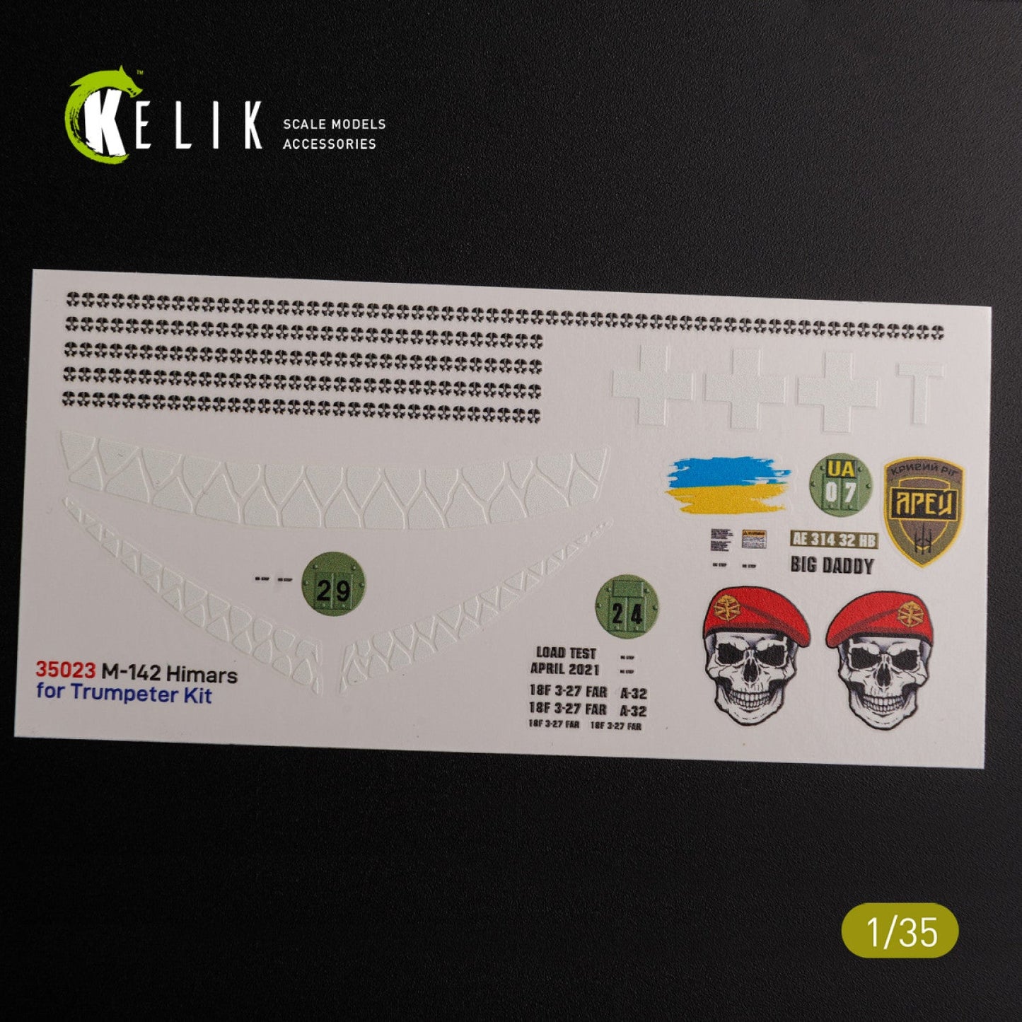 Kelik 1:35 M142 HIMARS - Interior 3D Decal and classic Decal for Trumpeter kit Reskit