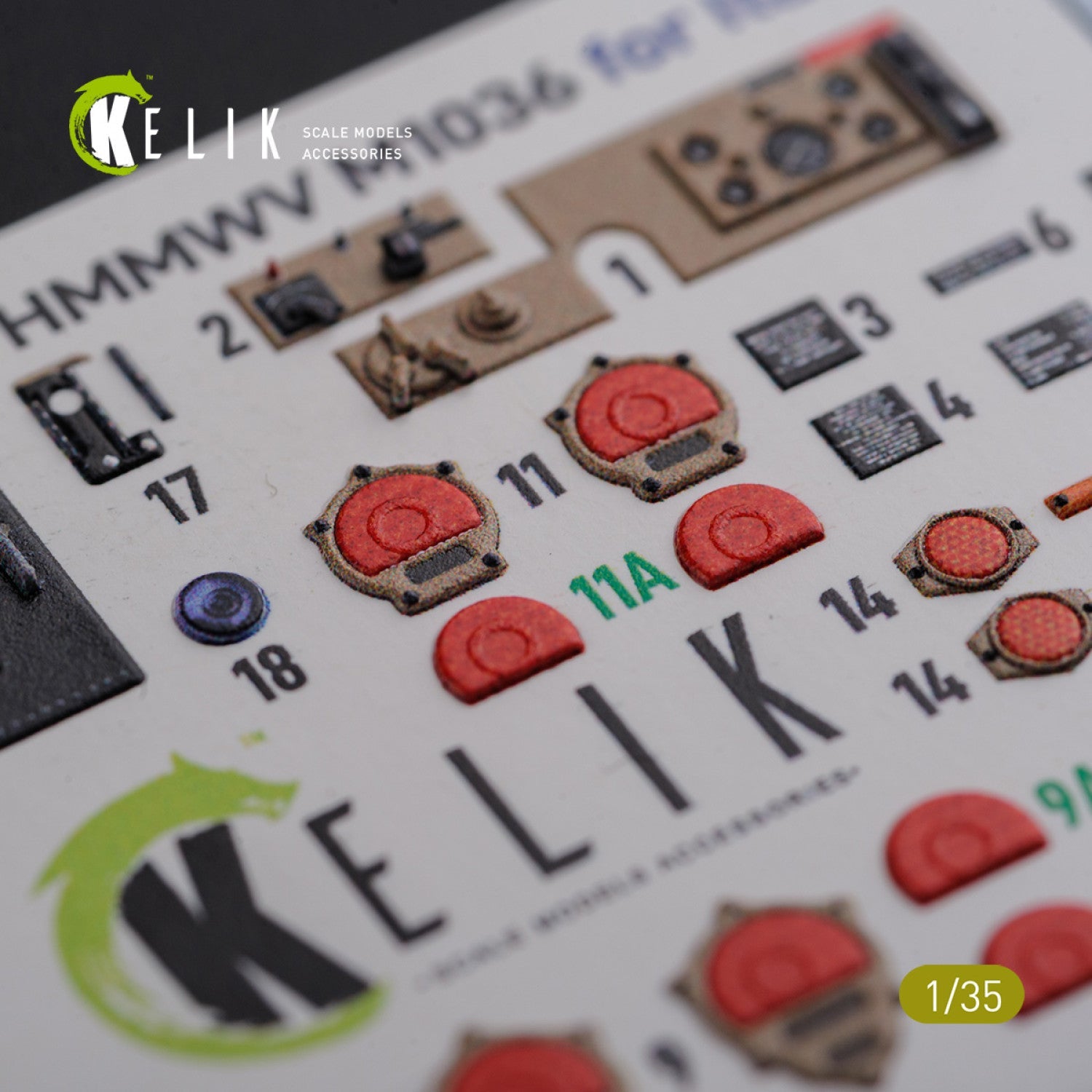 Kelik 1:35 “HUMVEE” HMMWV M1036 with TOW Desert version Interior 3D Decal for Italeri kit Reskit