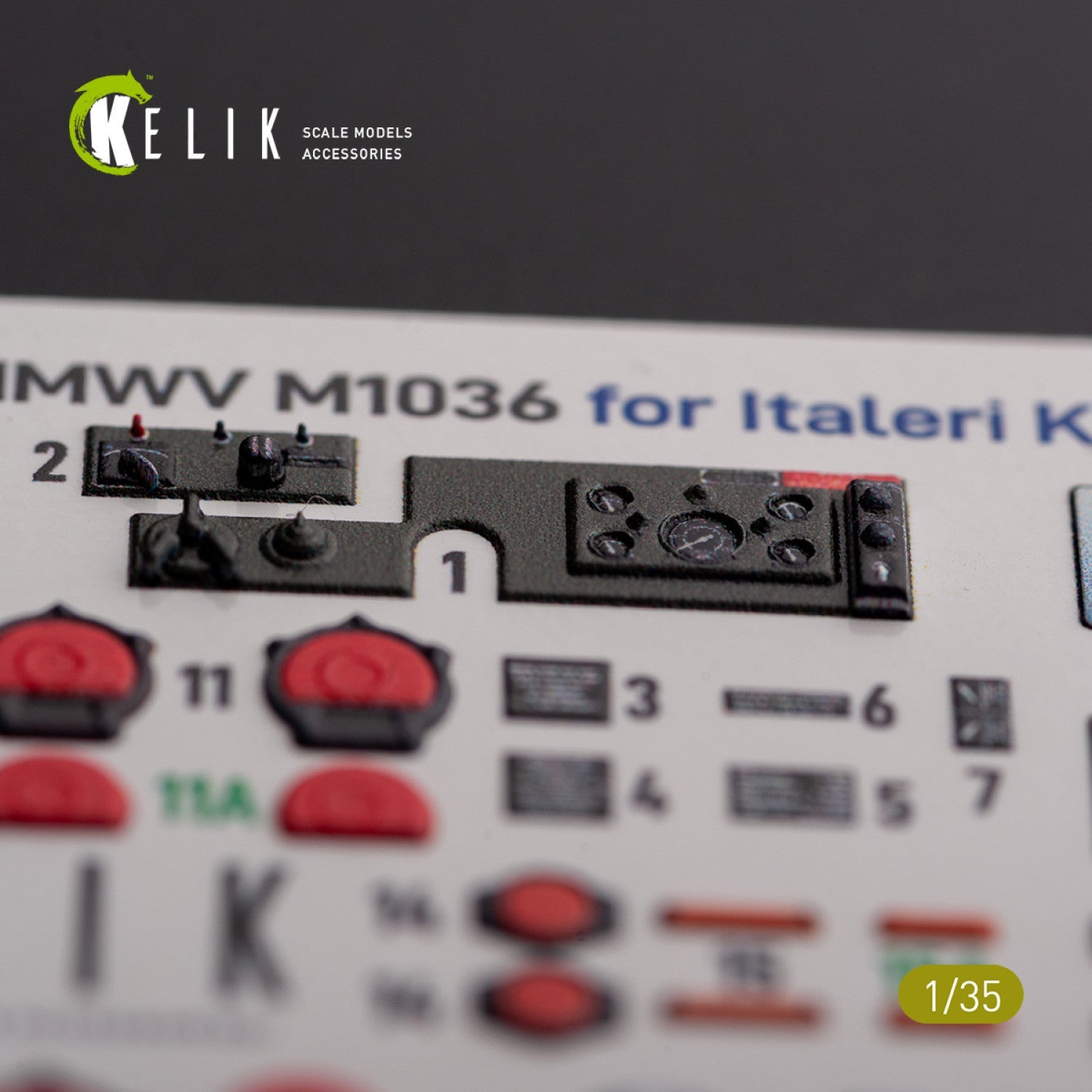 Kelik 1:35 “HUMVEE” HMMWV M1036 with TOW Nato green version Interior 3D Decal for Italeri kit Reskit