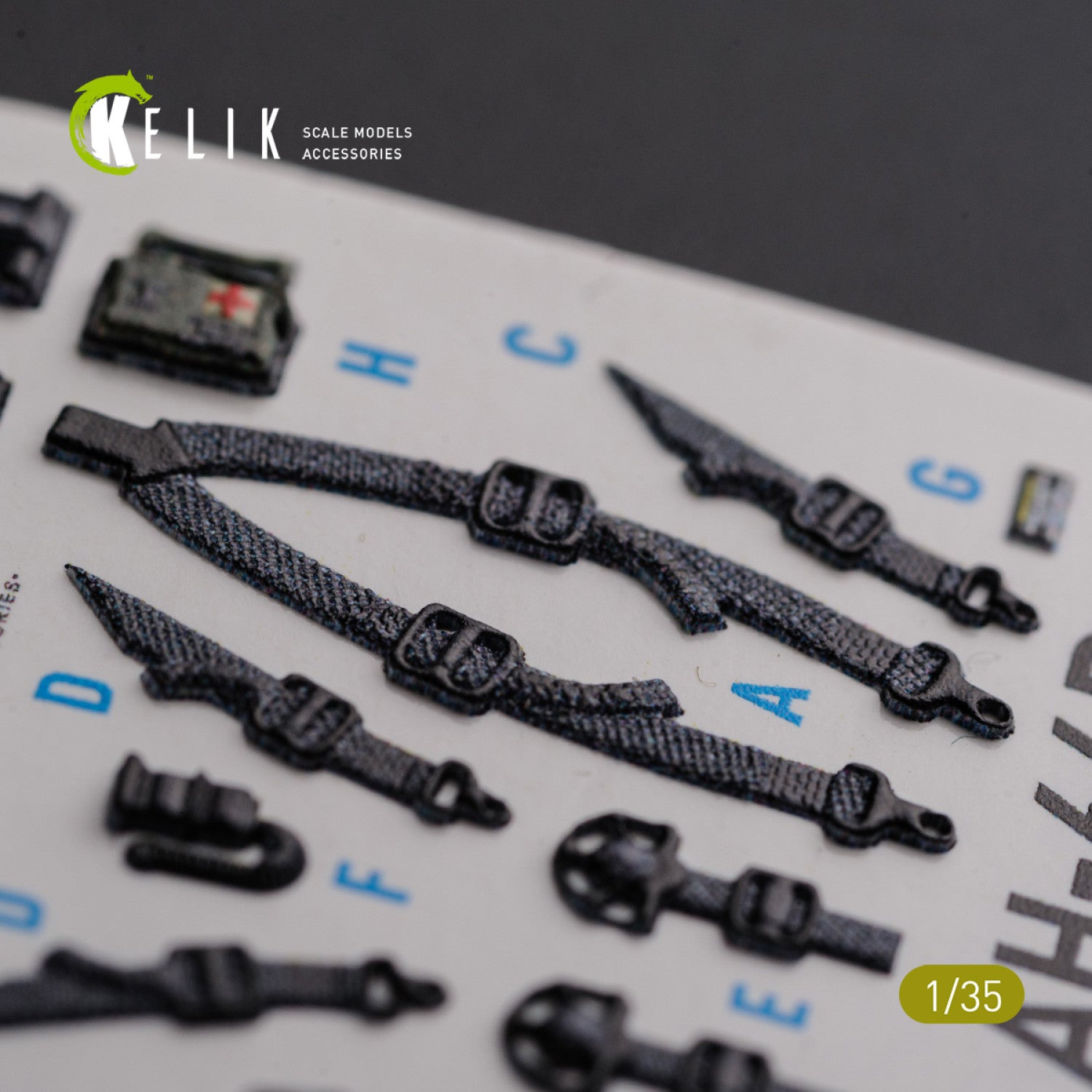 Kelik 1:35 AH-64D Apache interior 3D decals for Meng kit Reskit