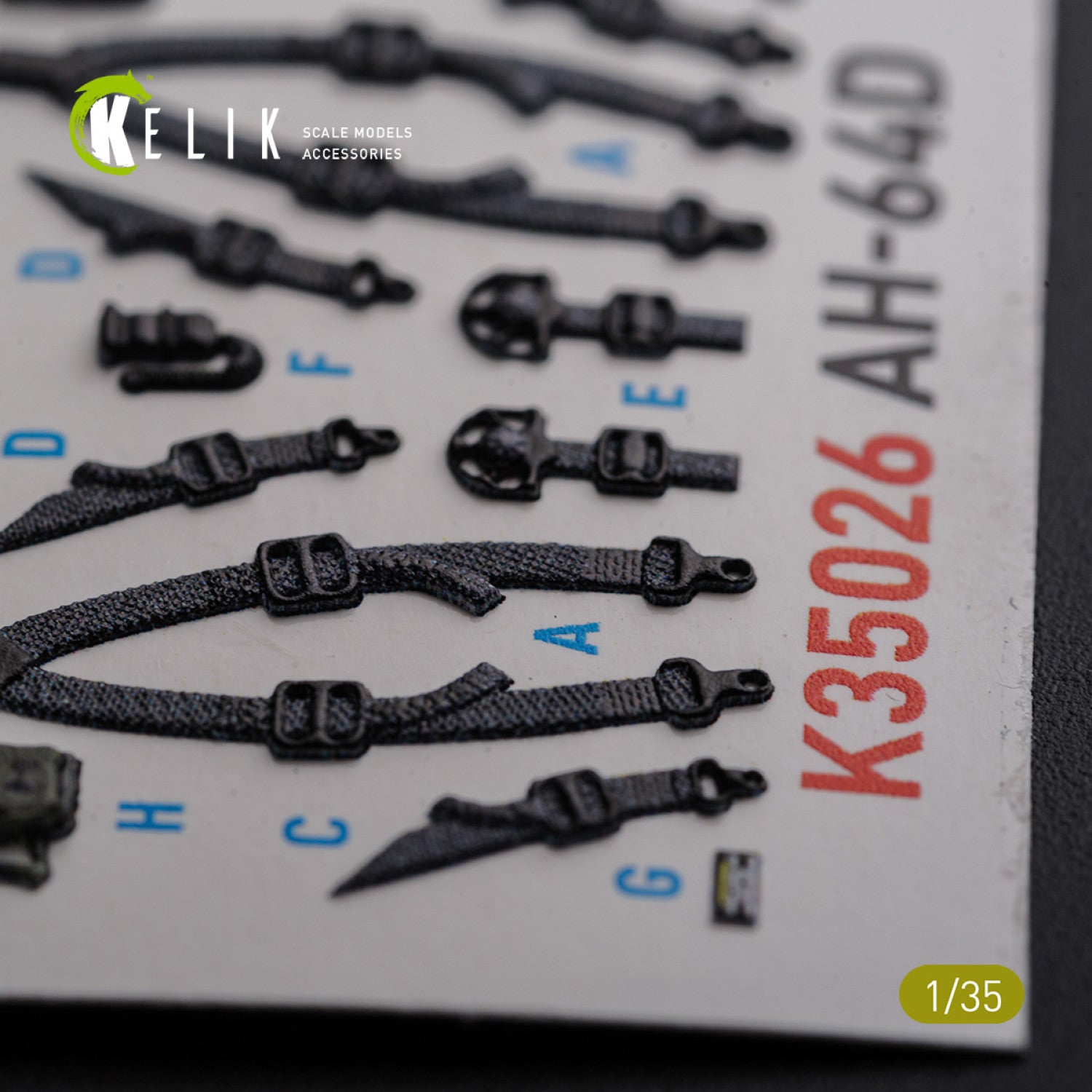 Kelik 1:35 AH-64D Apache interior 3D decals for Meng kit Reskit