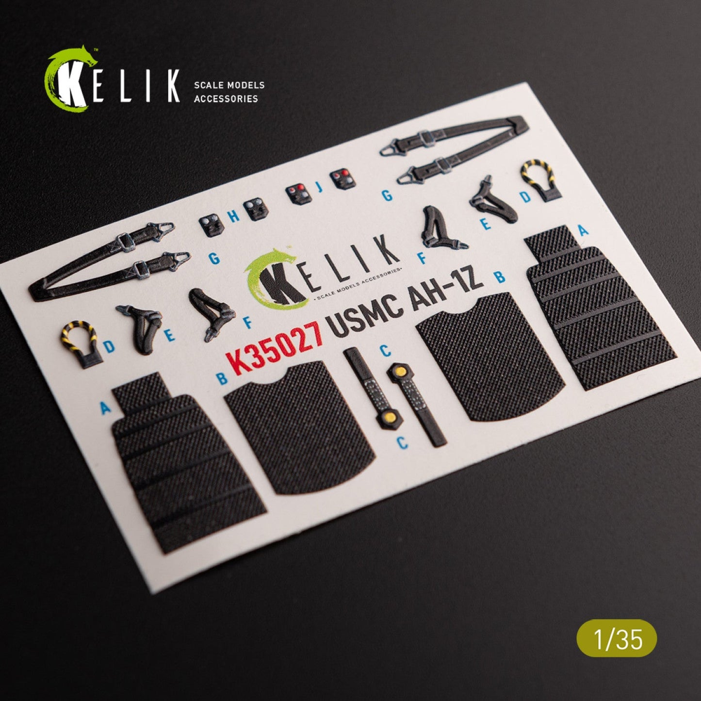 Kelik 1:35 AH-1Z interior 3D decals for Academy kit Reskit