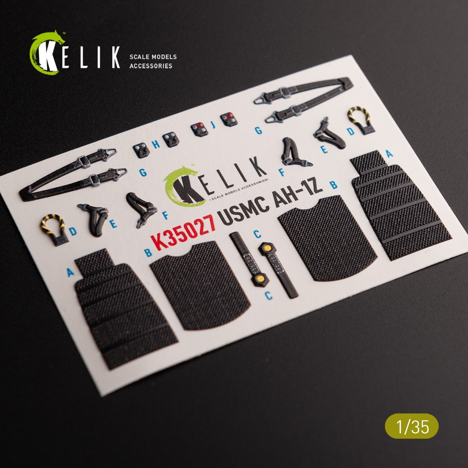 Kelik 1:35 AH-1Z interior 3D decals for Academy kit Reskit