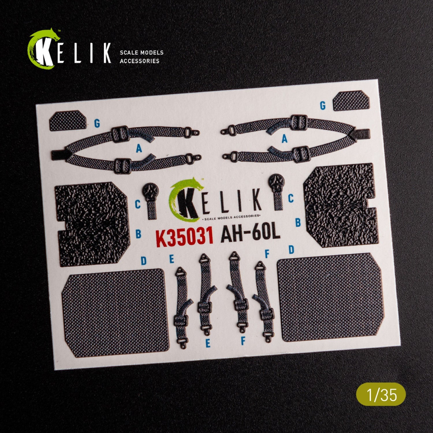 Kelik 1:35 UH-60L interior 3D decals for Academy kit Reskit