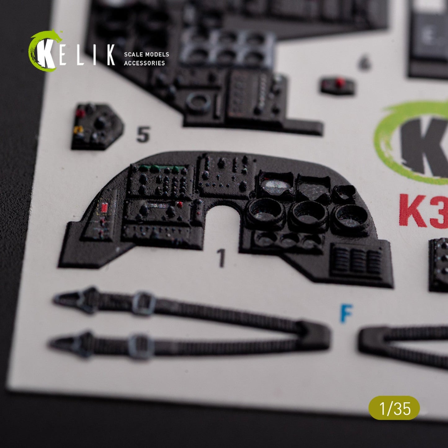 Kelik 1:35 AH-1W interior 3D decals for Academy kit Reskit