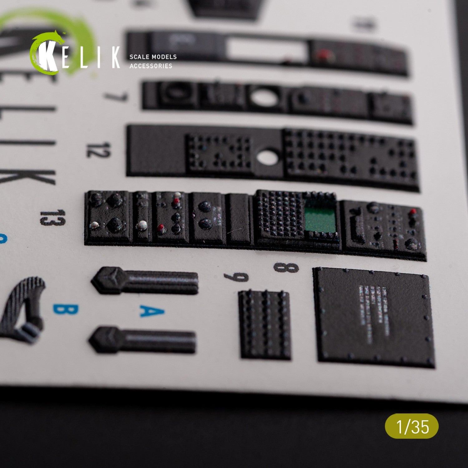 Kelik 1:35 AH-1W interior 3D decals for Academy kit Reskit